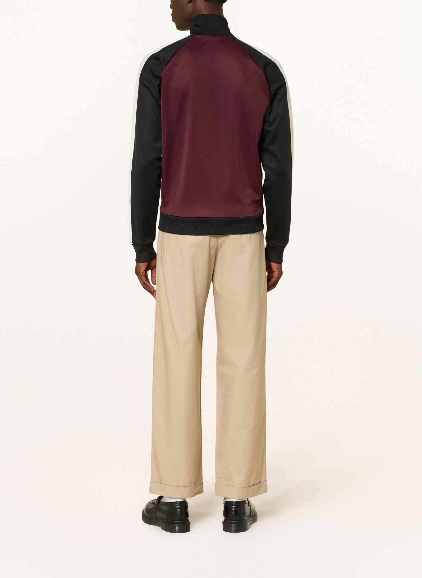 FRED PERRY sweatshirt: DARK RED / WHITE / BLACK