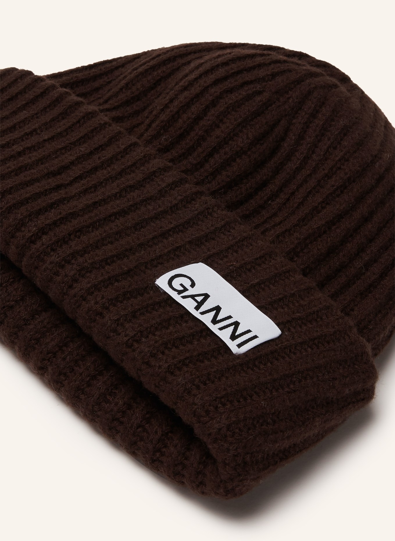 GANNI Czapka: CIEMNOBRĄZOWY