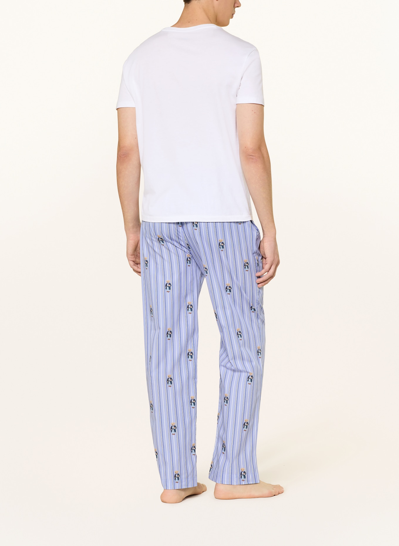 POLO RALPH LAUREN Schlafhose: HELLBLAU / BLAU / WEISS