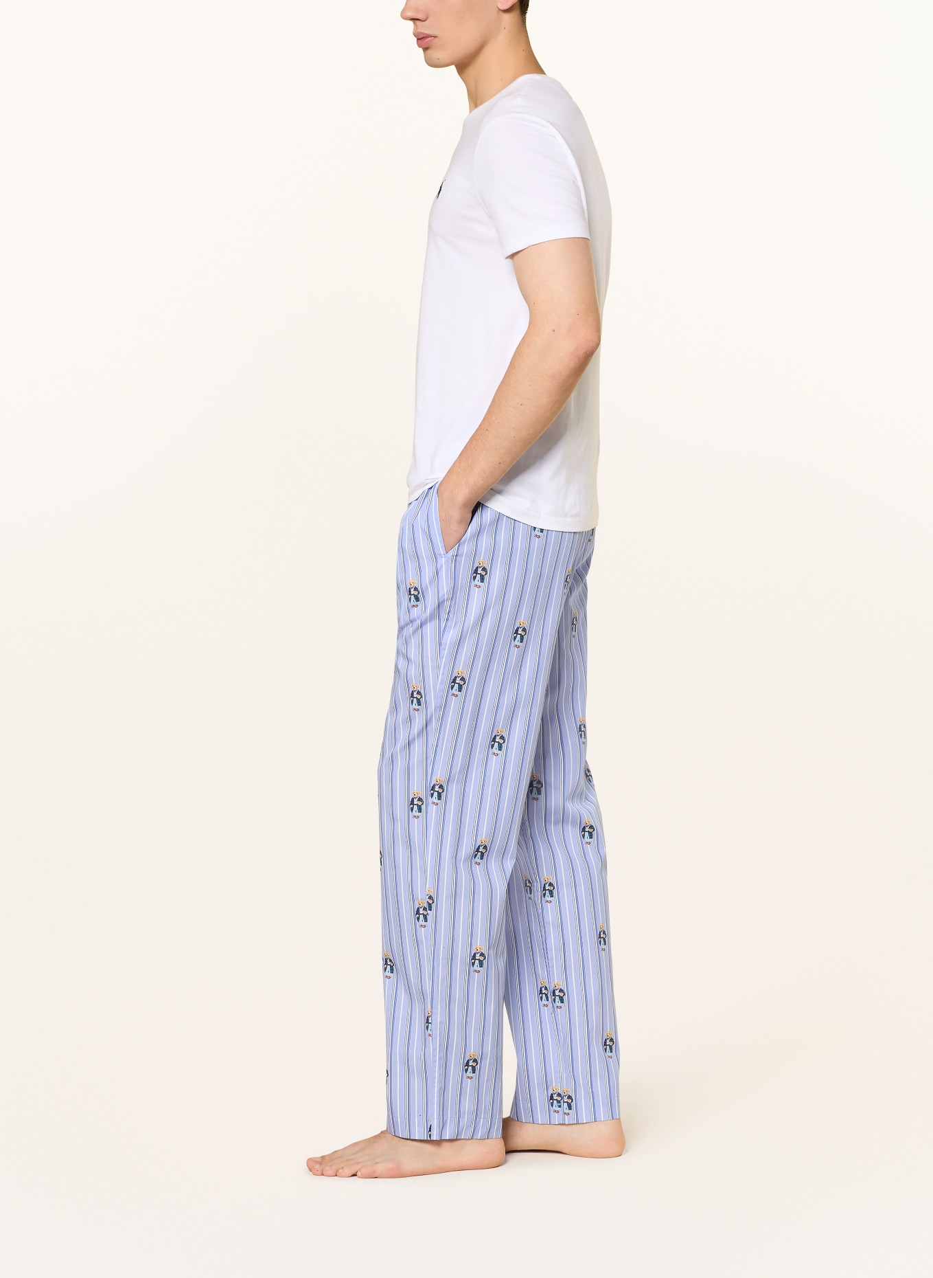 POLO RALPH LAUREN Schlafhose: HELLBLAU / BLAU / WEISS