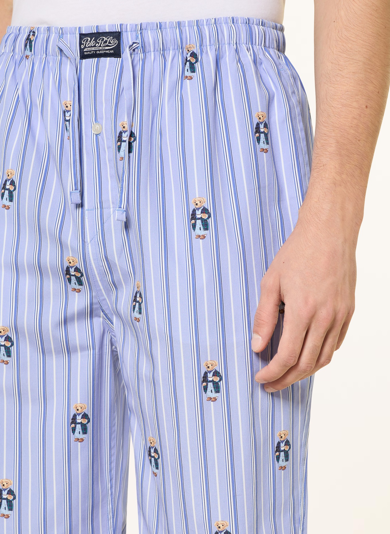 POLO RALPH LAUREN Schlafhose: HELLBLAU / BLAU / WEISS