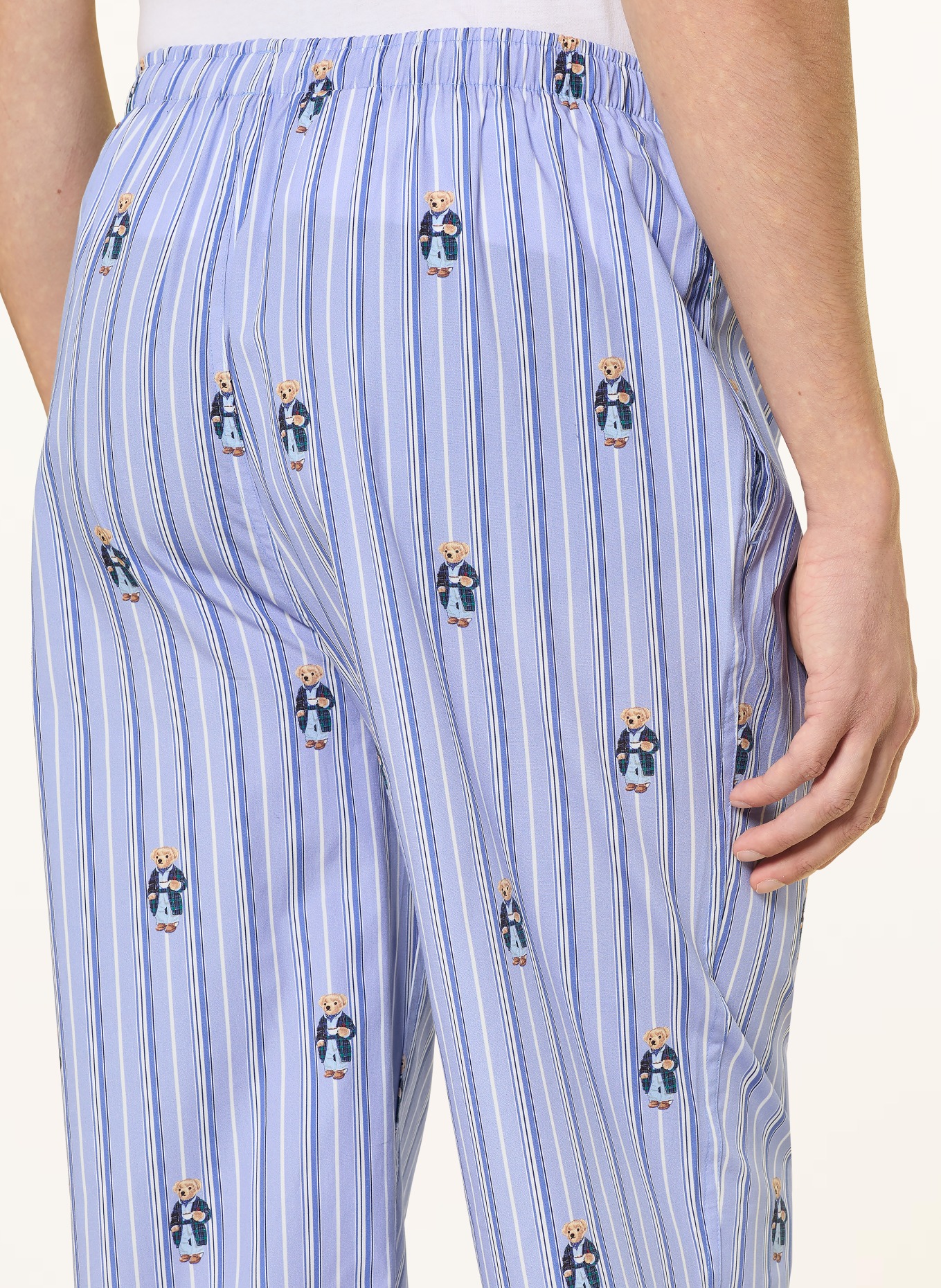 POLO RALPH LAUREN Schlafhose: HELLBLAU / BLAU / WEISS
