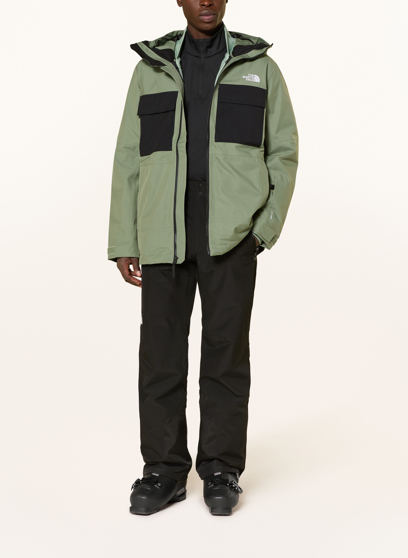 THE NORTH FACE Skijacke FOURBARREL TRICLIMATE: GRÜN / SCHWARZ