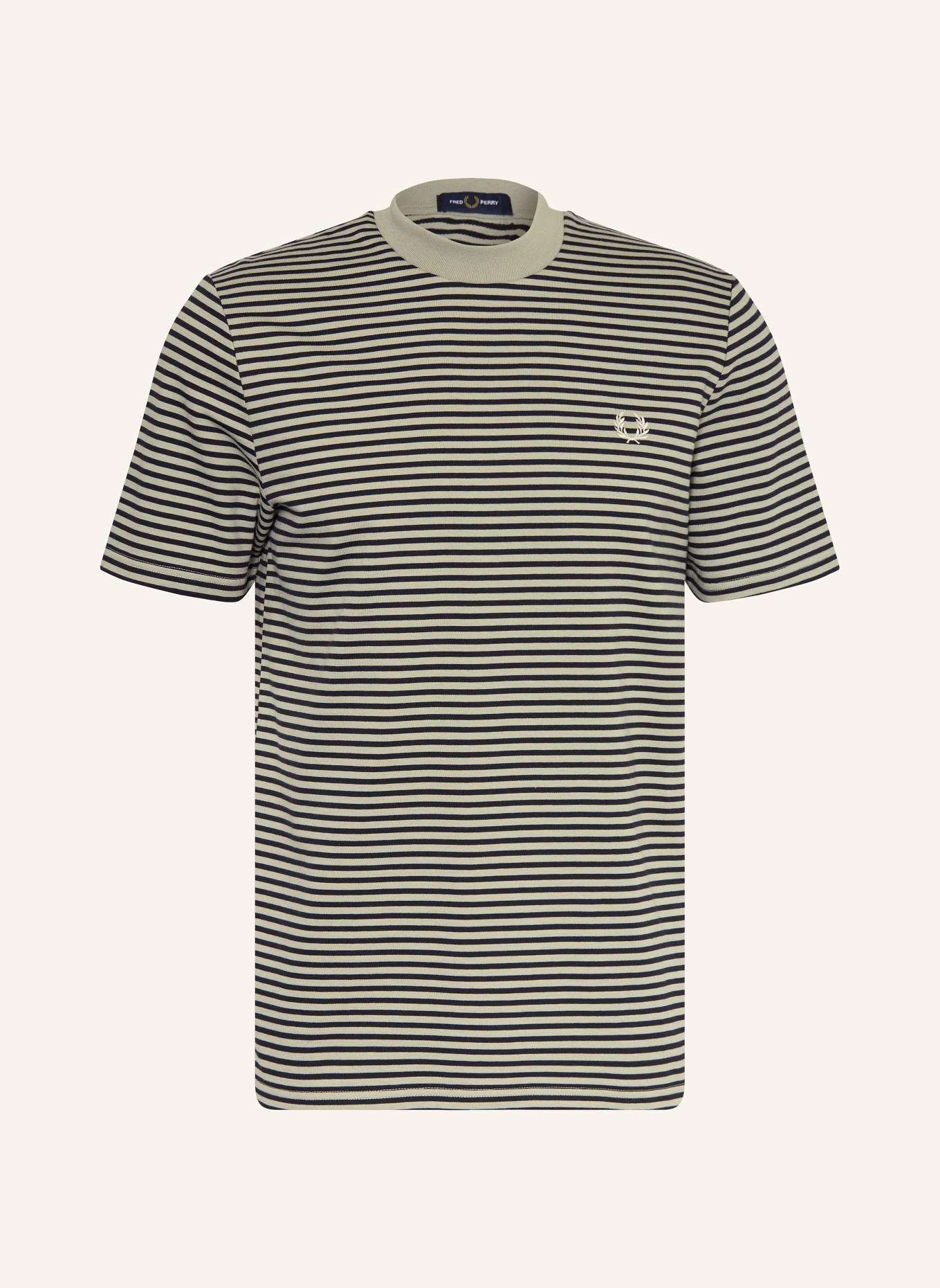 FRED PERRY T-shirt: LIGHT GREEN / DARK BLUE