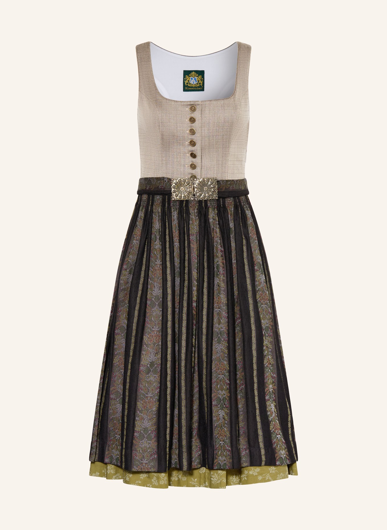Hammerschmid Dirndl KOFLERSEE: KHAKI / GRAU / PINK