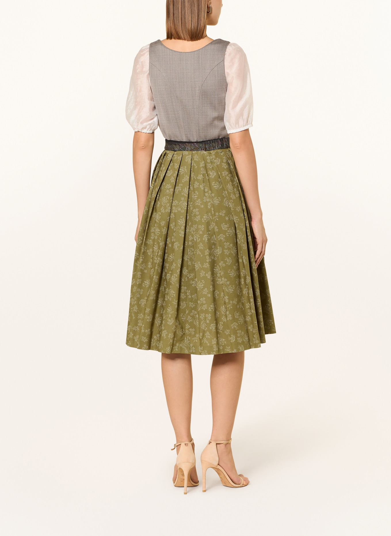 Hammerschmid Dirndl KOFLERSEE: KHAKI / GRAU / PINK