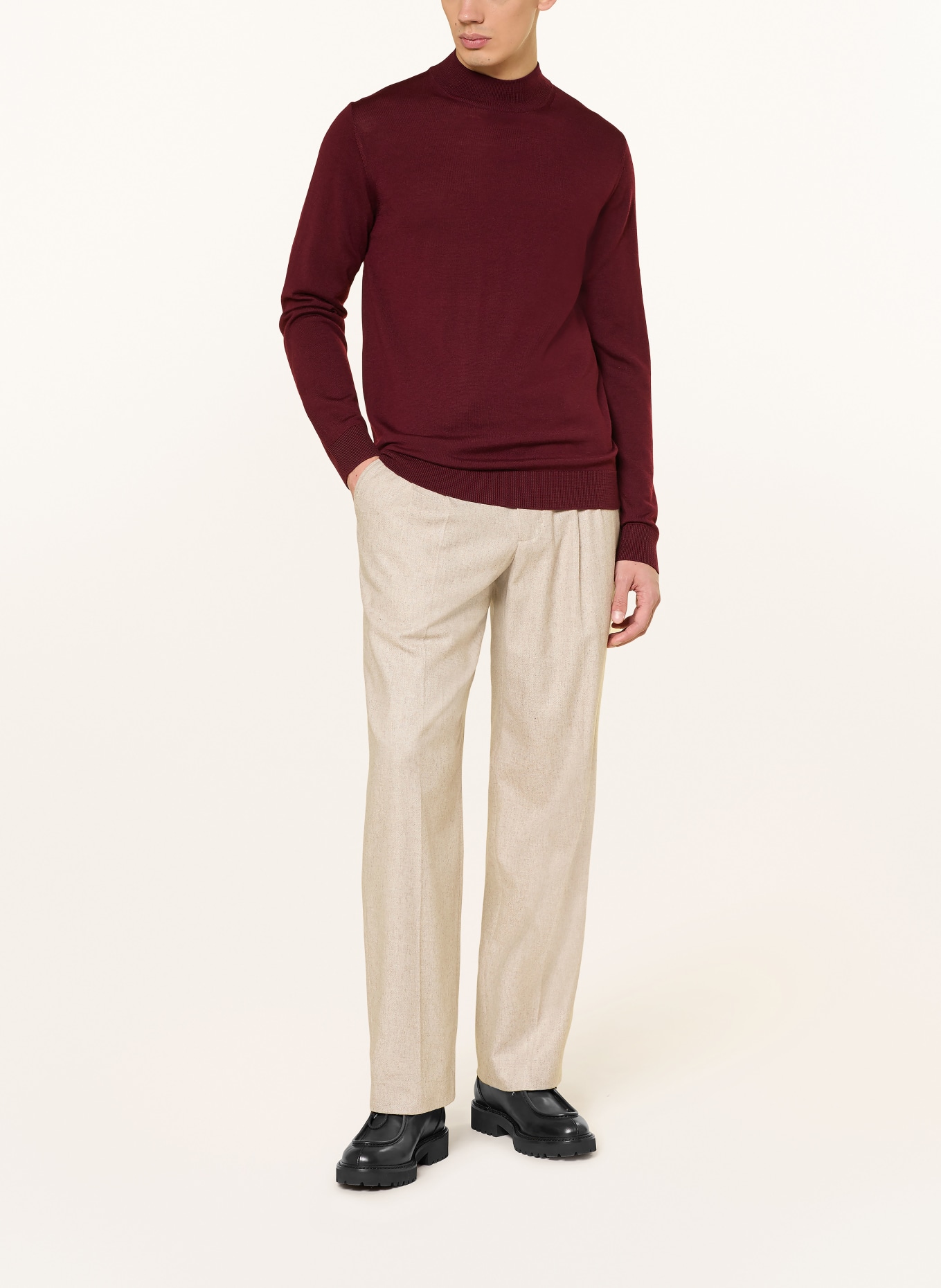 BALDESSARINI Pullover: DUNKELROT