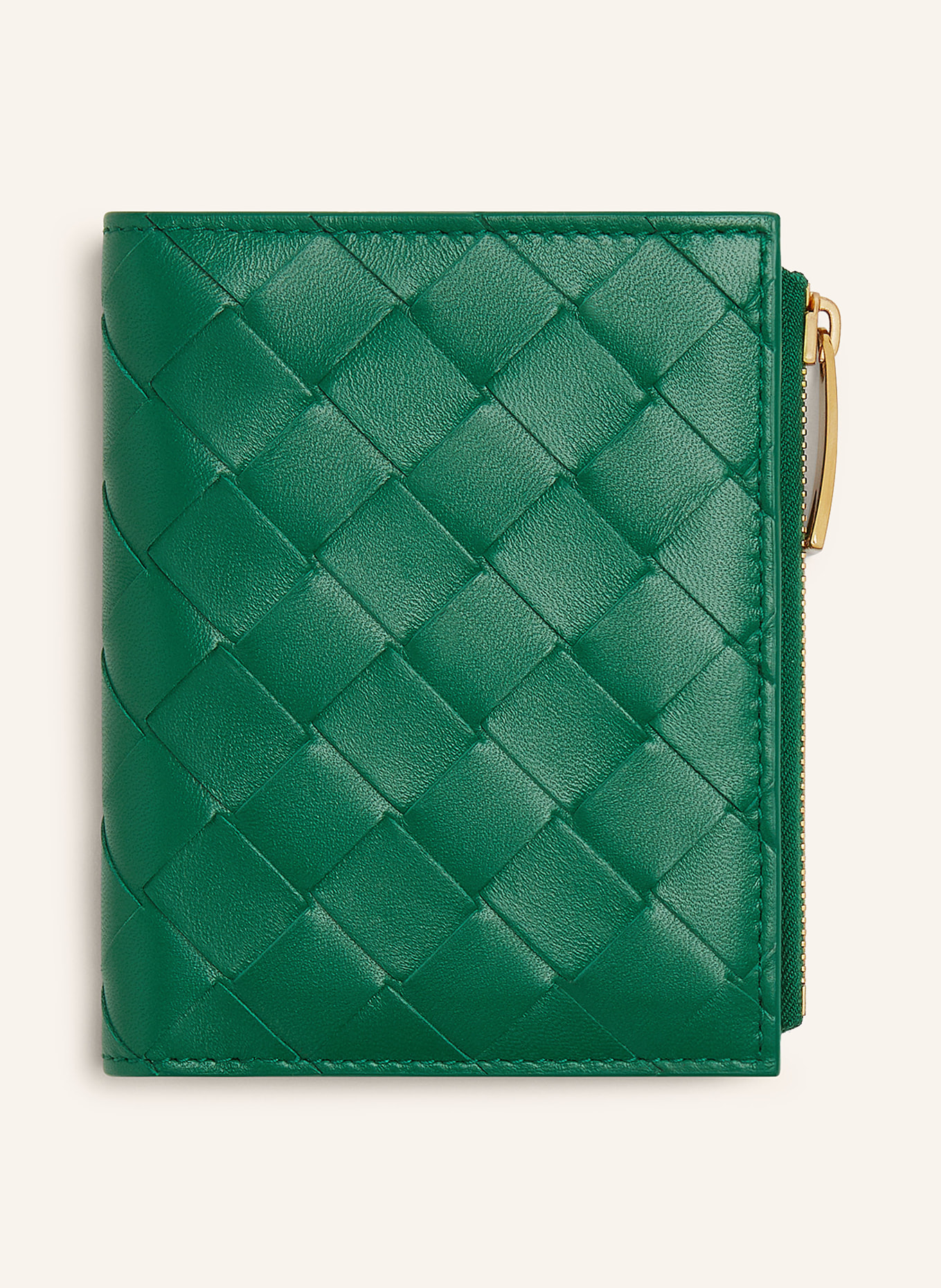 BOTTEGA VENETA Geldbörse INTRECCIATO SMALL: JUNGLE/GOLD
