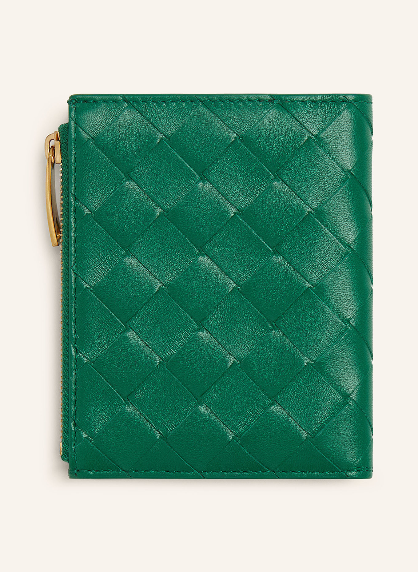 BOTTEGA VENETA Geldbörse INTRECCIATO SMALL: JUNGLE/GOLD