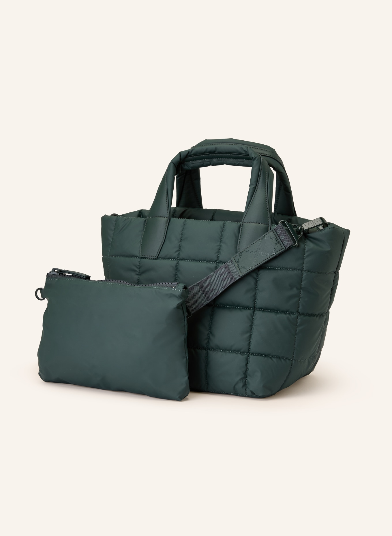 Vee Collective Shopper PORTER TOTE SMALL mit Pouch: DUNKELGRÜN