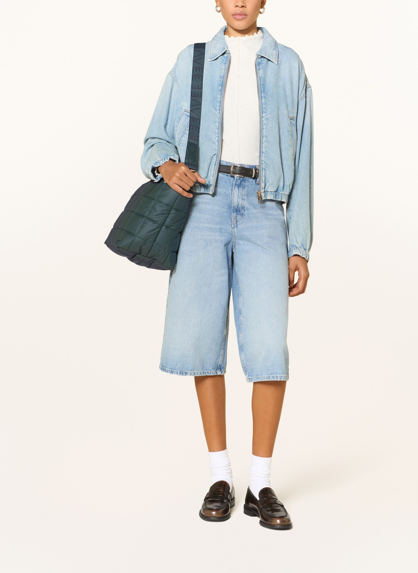 Vee Collective Shopper PORTER TOTE SMALL mit Pouch: DUNKELGRÜN