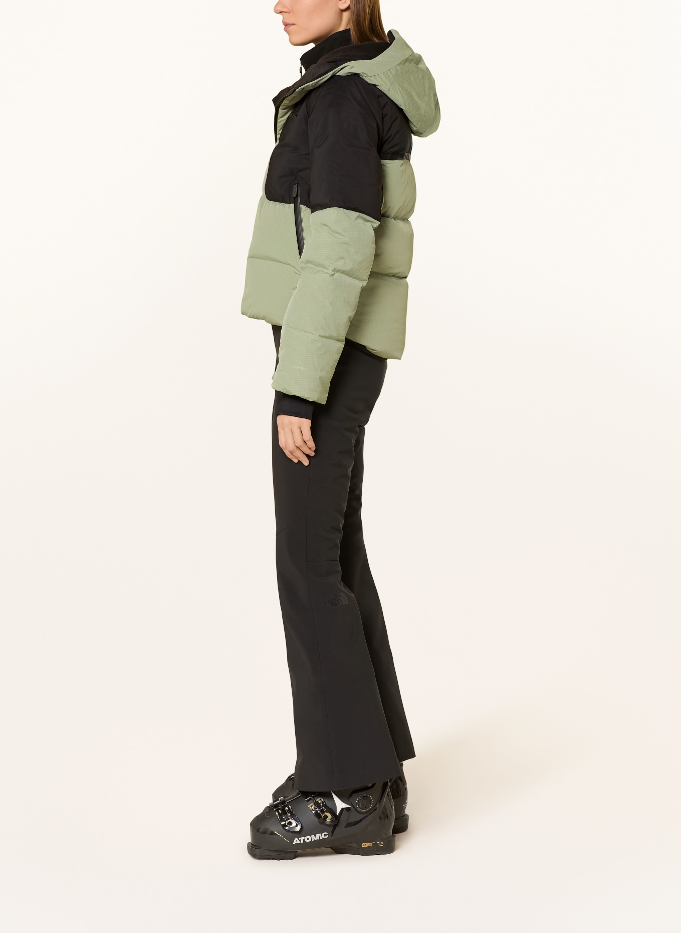 THE NORTH FACE Daunen-Skijacke COLD SPELL: HELLGRÜN / SCHWARZ