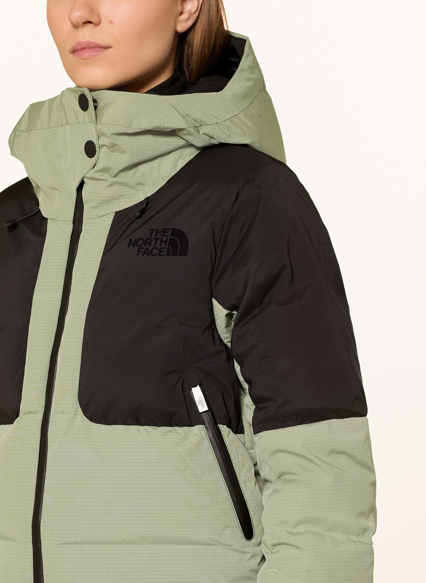 THE NORTH FACE Daunen-Skijacke COLD SPELL: HELLGRÜN / SCHWARZ