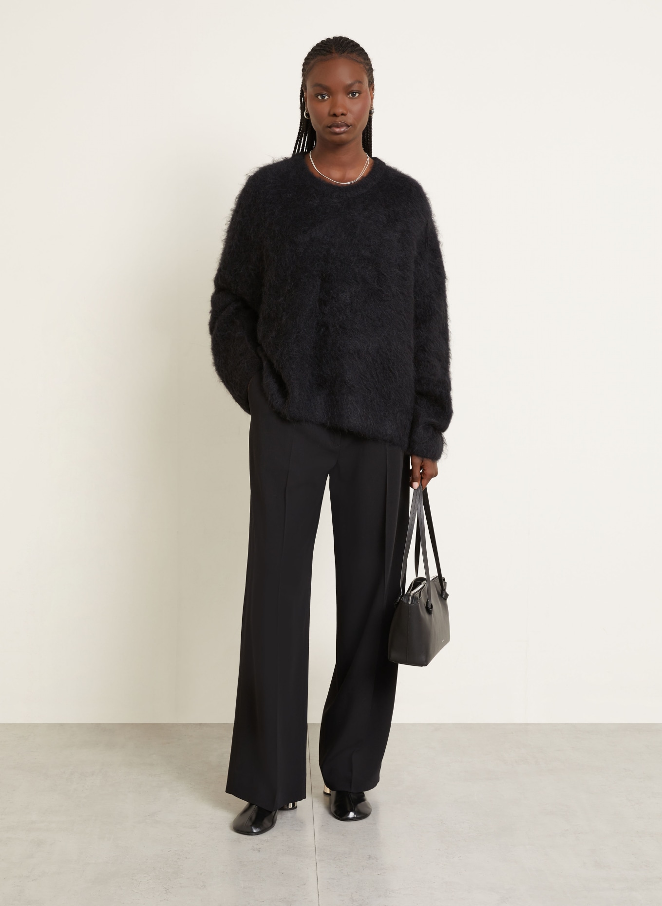 TOTEME Alpaka-Pullover: SCHWARZ