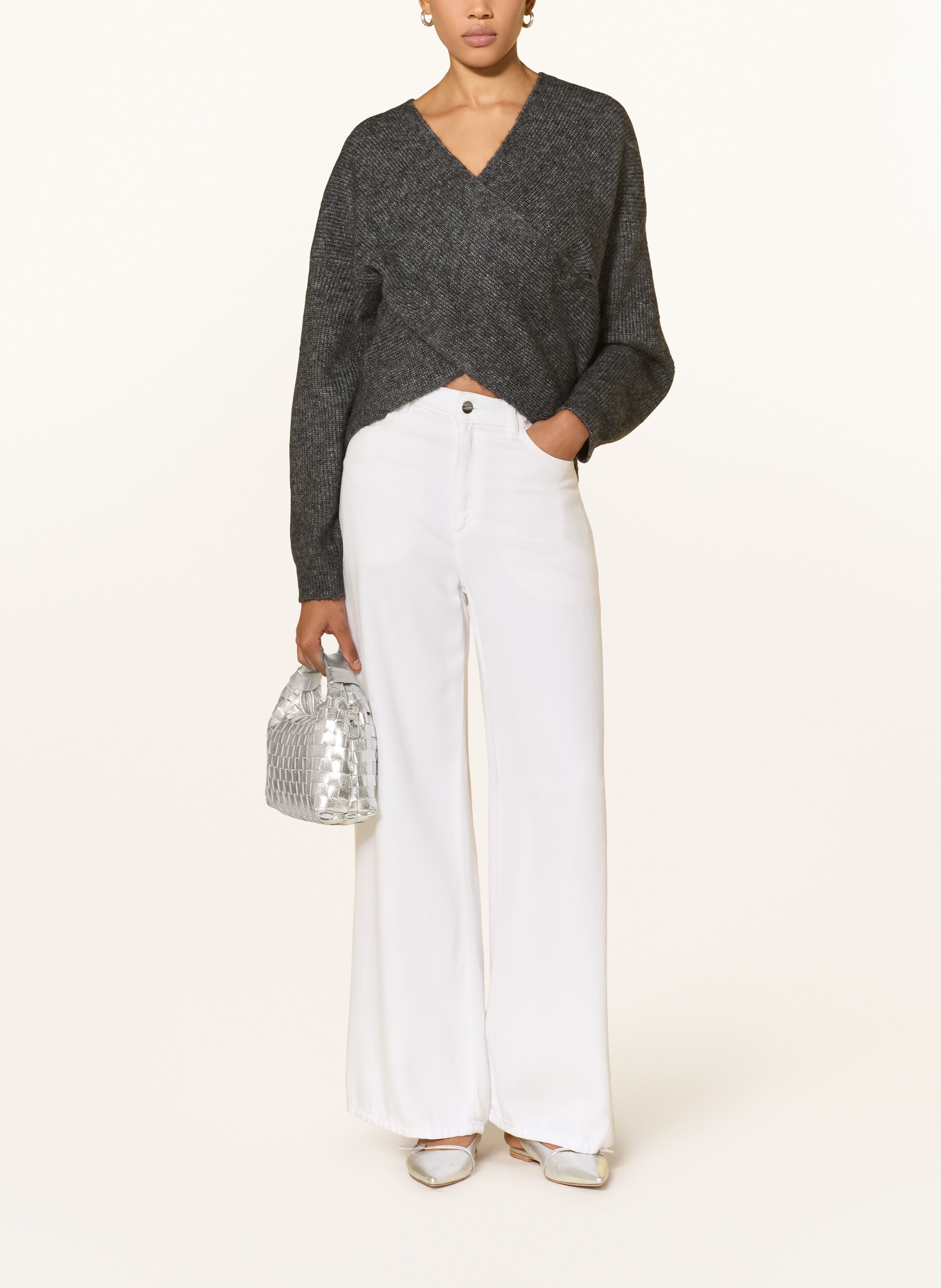 MSCH COPENHAGEN Pullover MSCHZINELLE HOPE in Wickeloptik: GRAU