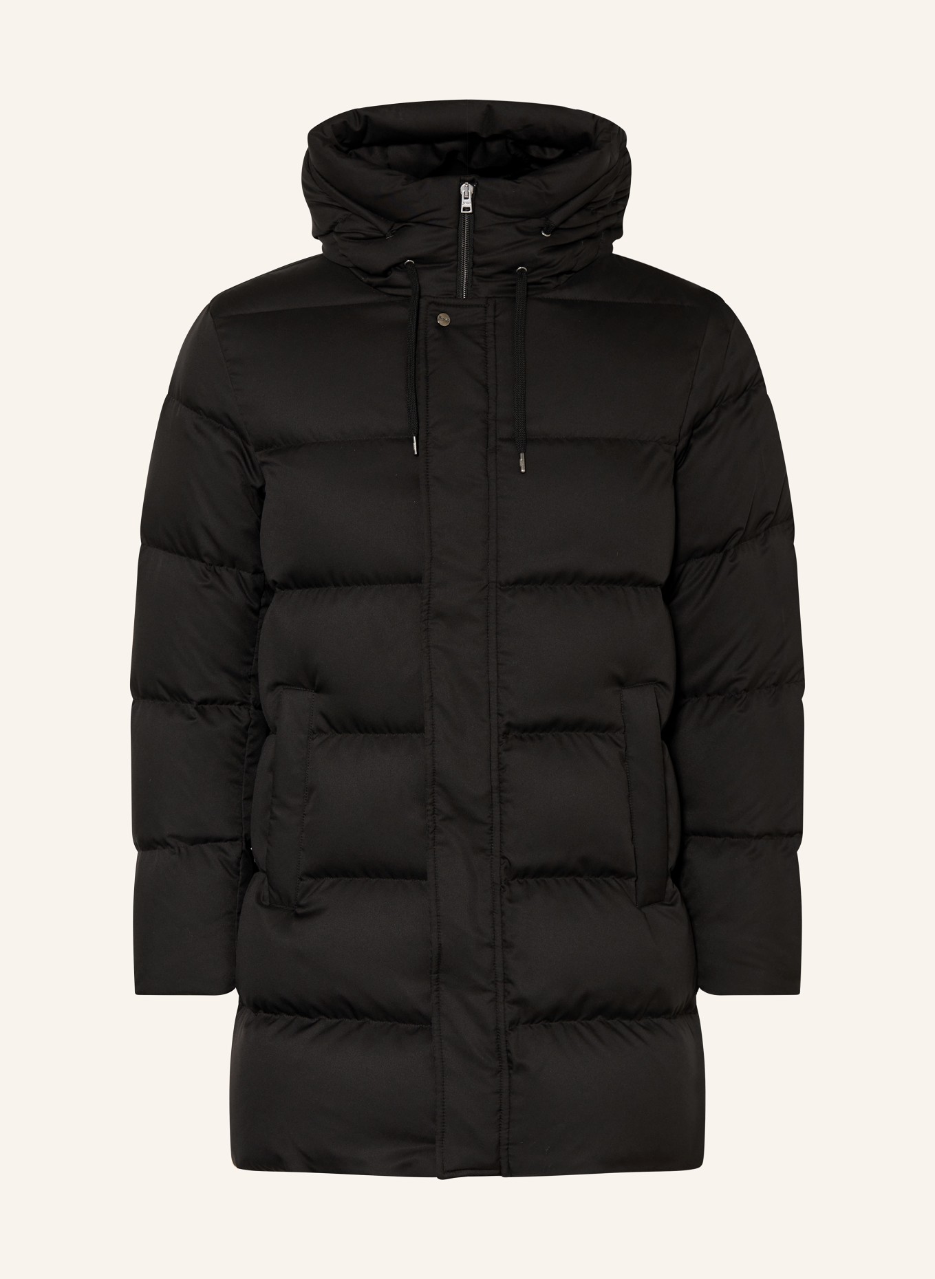 HERNO Daunenjacke mit abnehmbarem Kunstfell: SCHWARZ