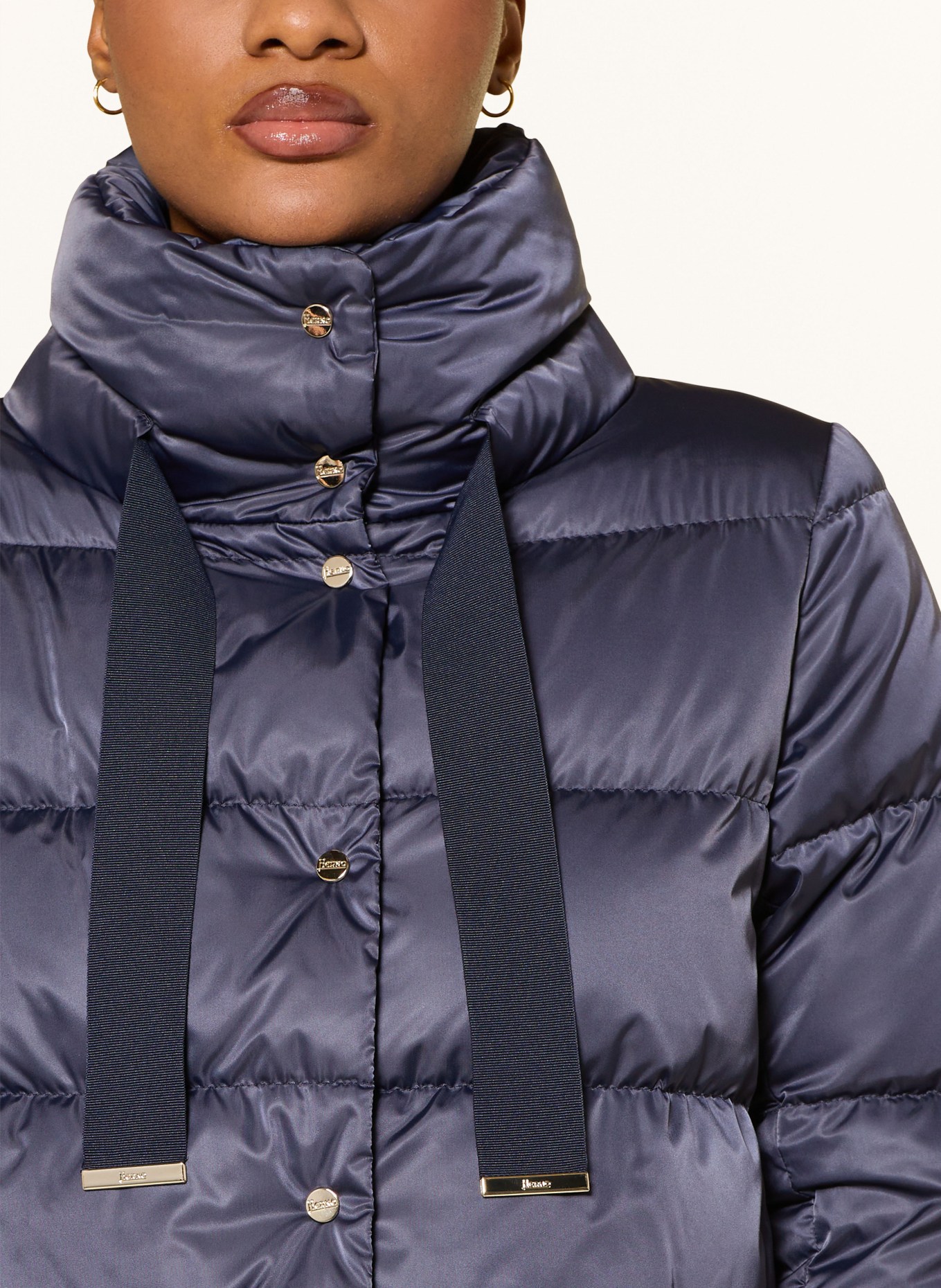 HERNO Daunenjacke: DUNKELBLAU / SILBER