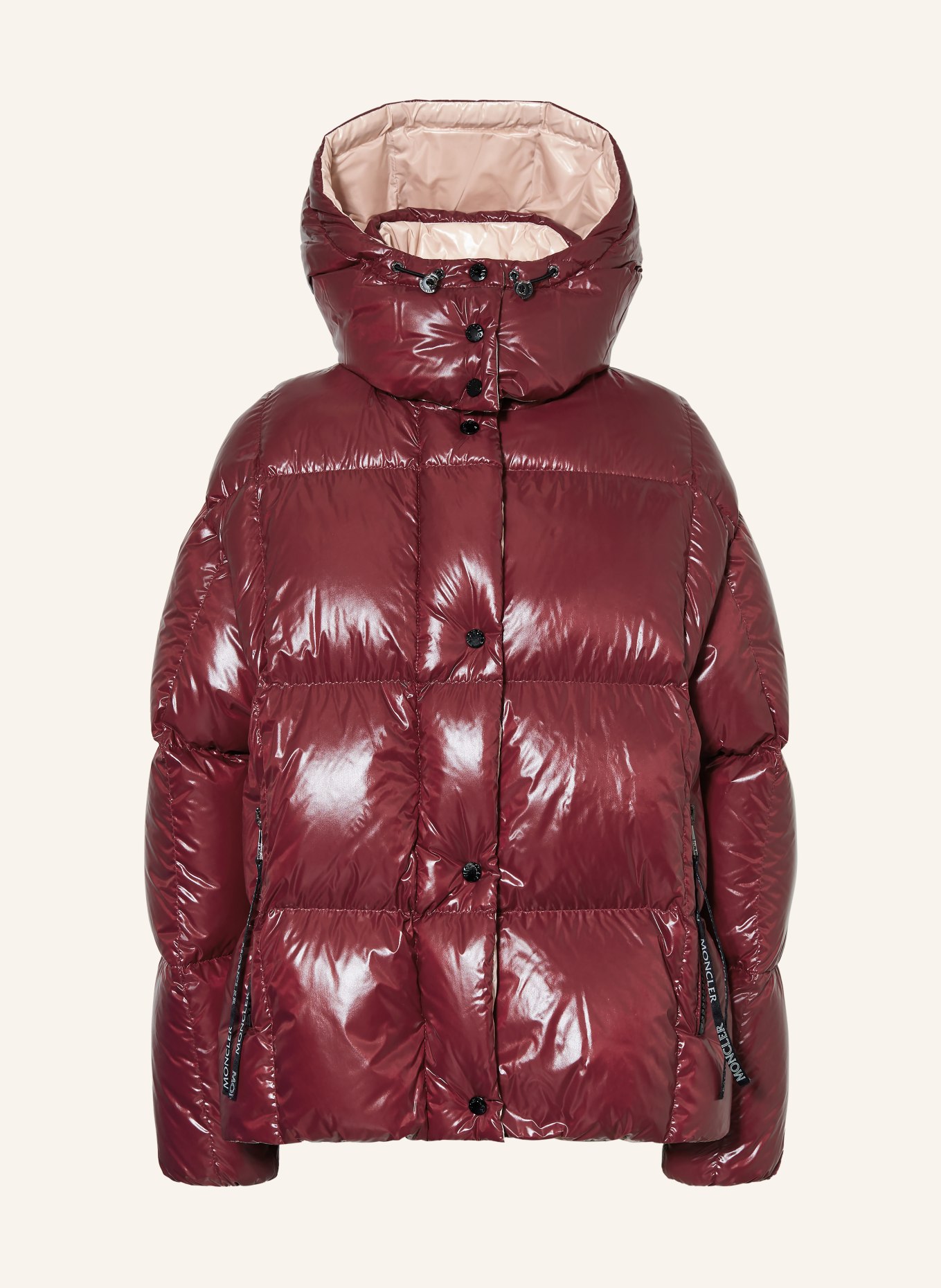 MONCLER Daunenjacke PARANA: DUNKELROT / HELLROSA