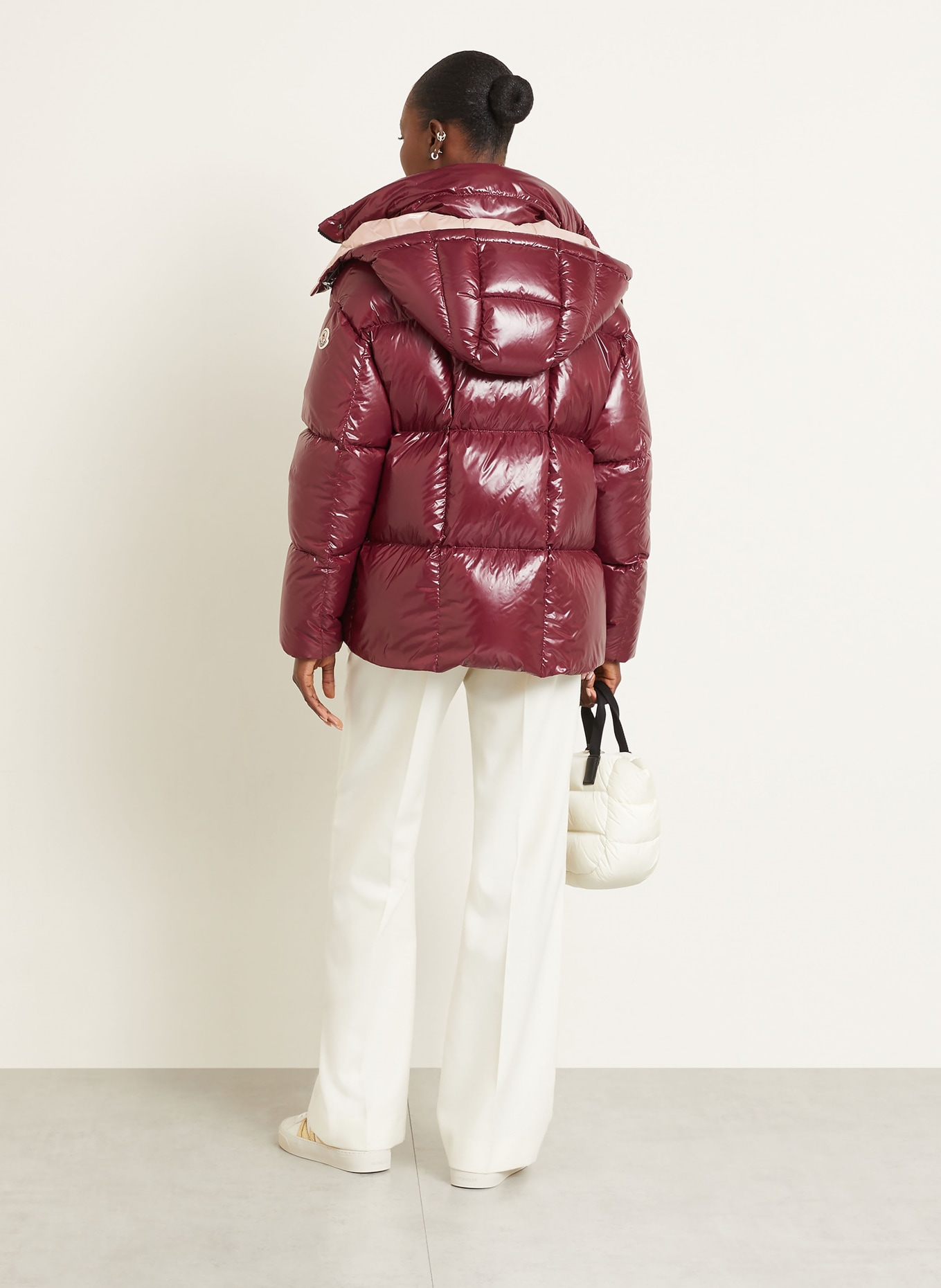 MONCLER Daunenjacke PARANA: DUNKELROT / HELLROSA