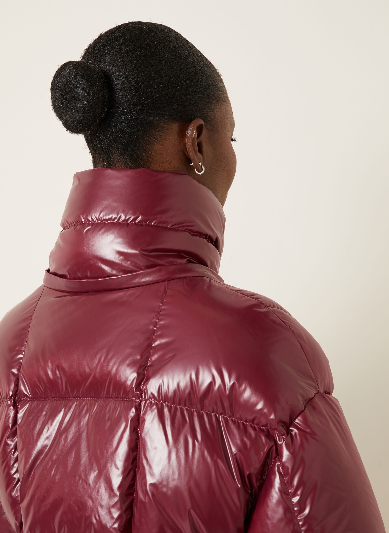 MONCLER Daunenjacke PARANA: DUNKELROT / HELLROSA