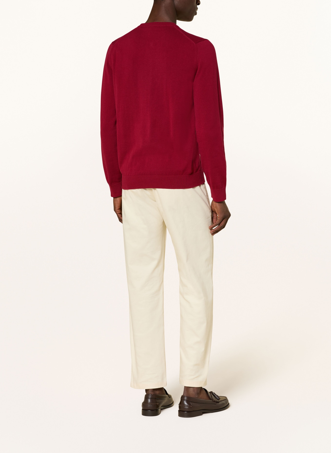 LACOSTE Svetr: TMAVĚ ČERVENÁ