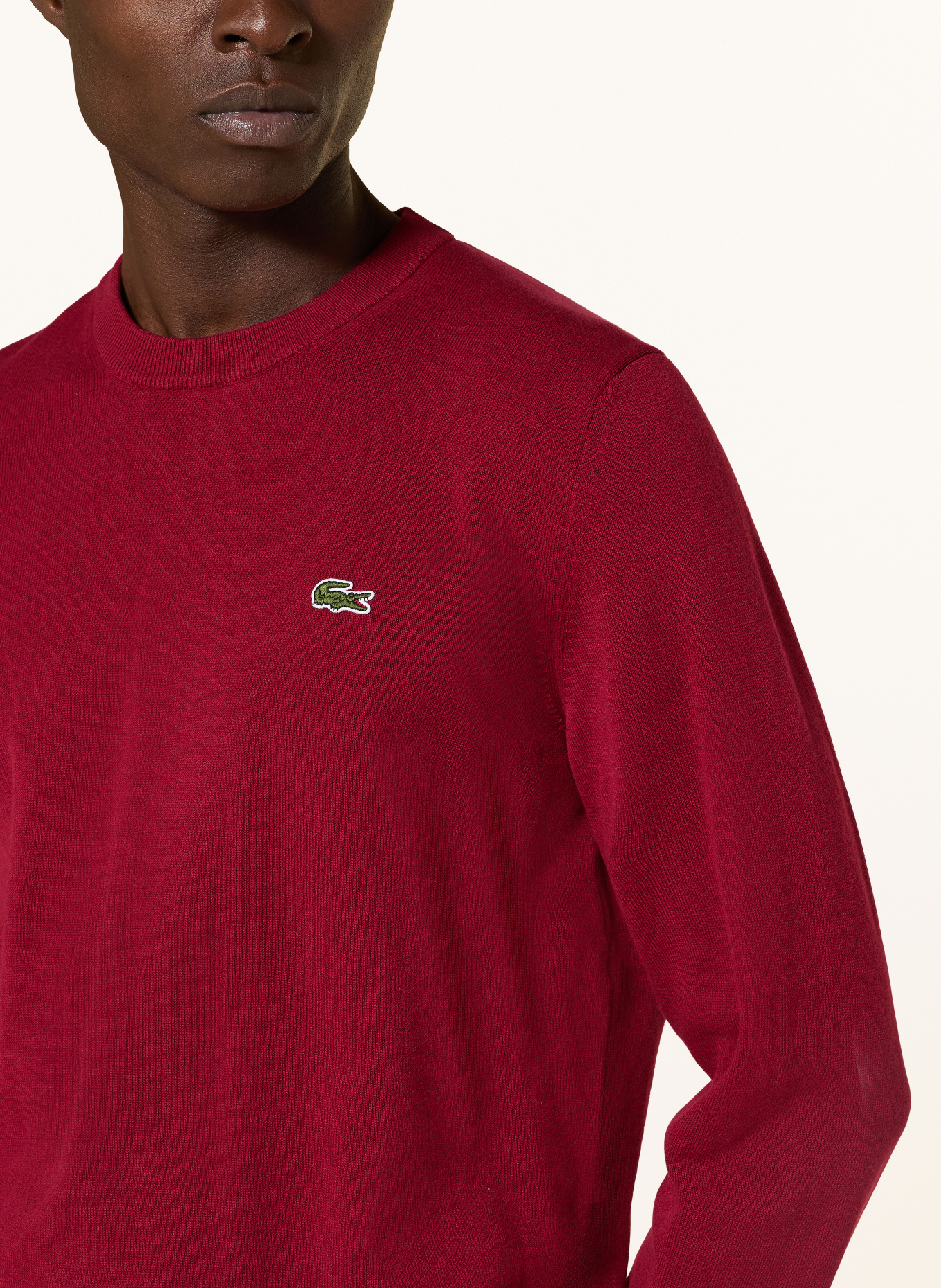 LACOSTE Svetr: TMAVĚ ČERVENÁ