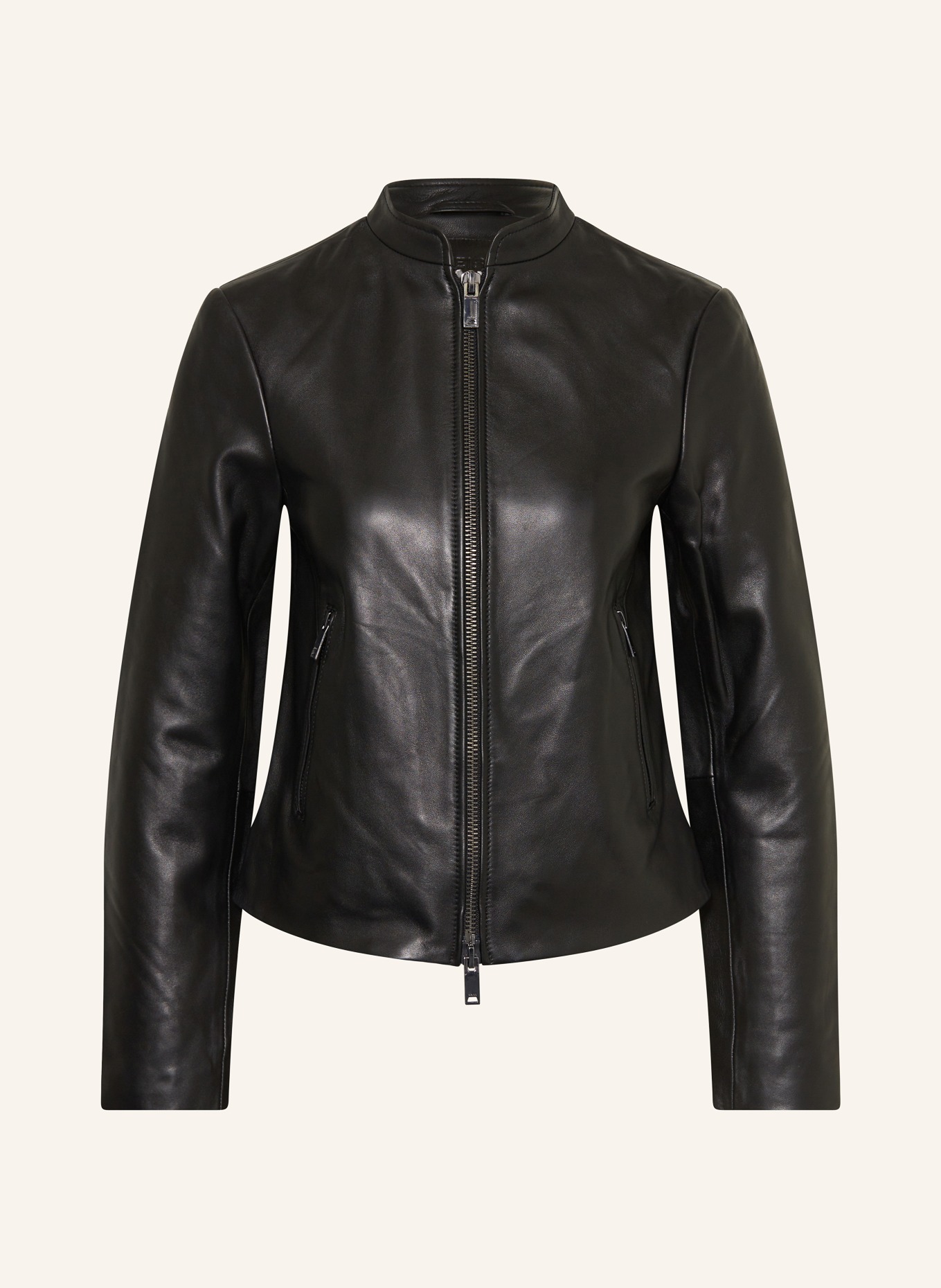 REISS Lederjacke ALLIE: SCHWARZ