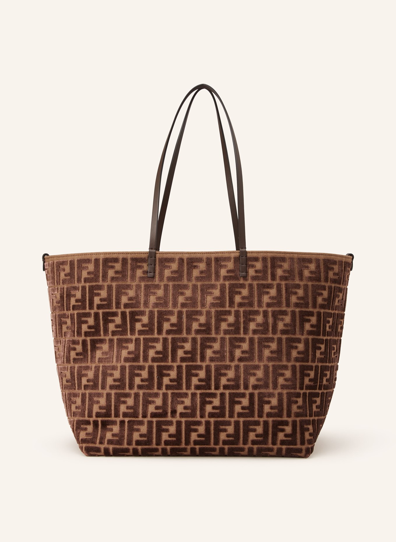 FENDI Shopper mit Pouch: BRAUN