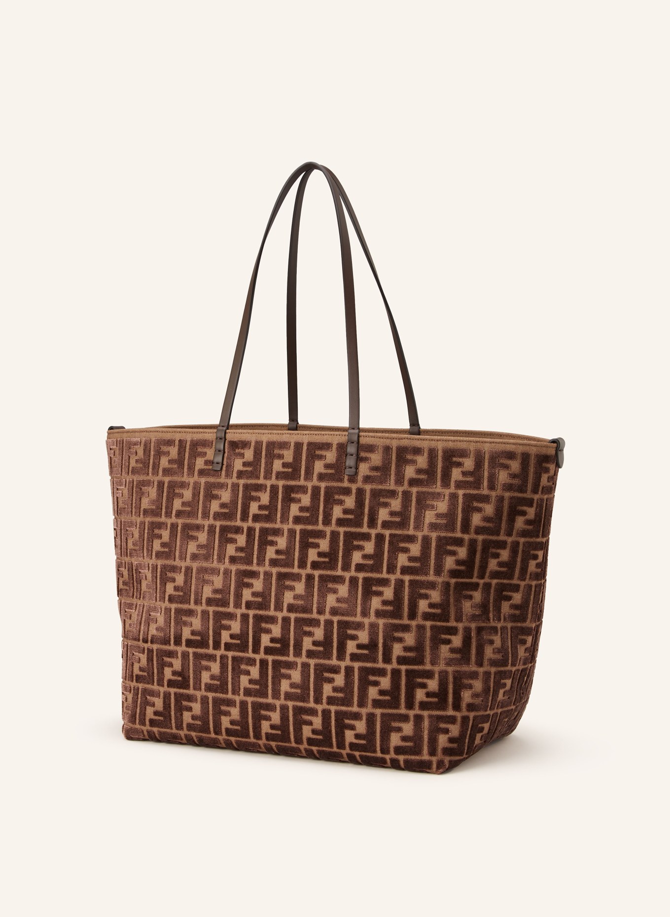 FENDI Shopper mit Pouch: BRAUN