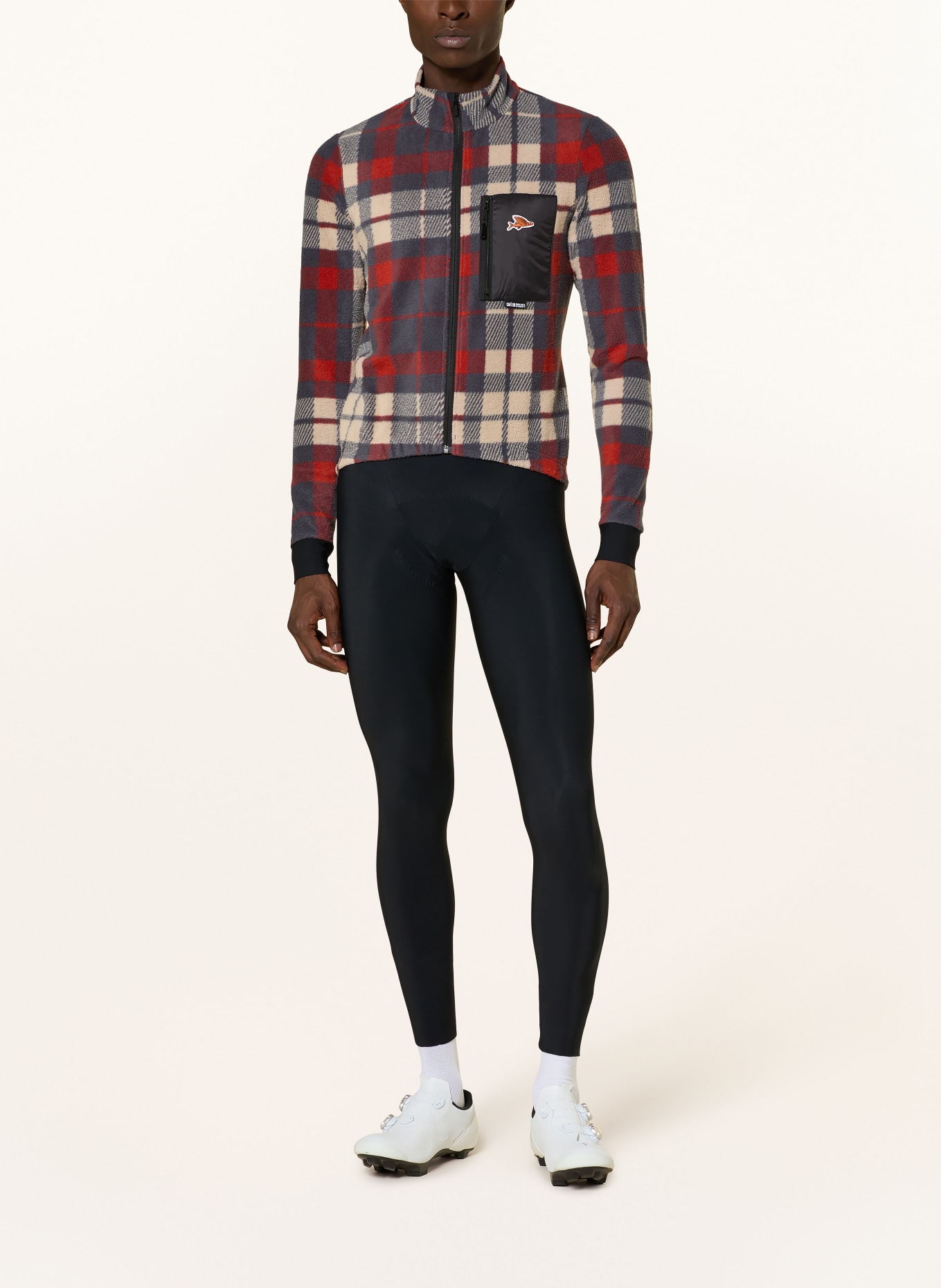 CAFÉ DU CYCLISTE Koszulka rowerowa z polaru SOLANGE: CZERWONY / BEŻOWY / SZARY