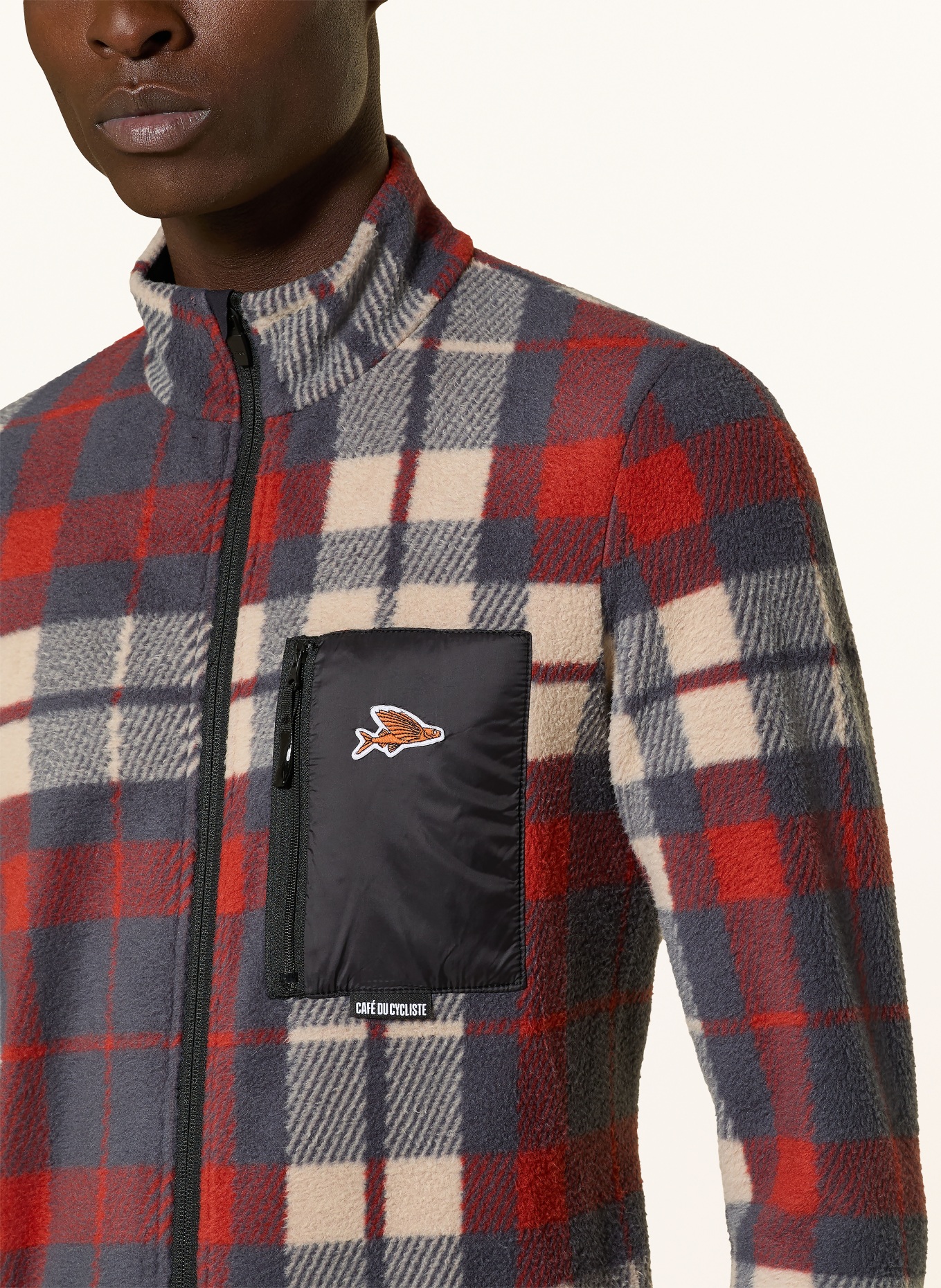 CAFÉ DU CYCLISTE Koszulka rowerowa z polaru SOLANGE: CZERWONY / BEŻOWY / SZARY