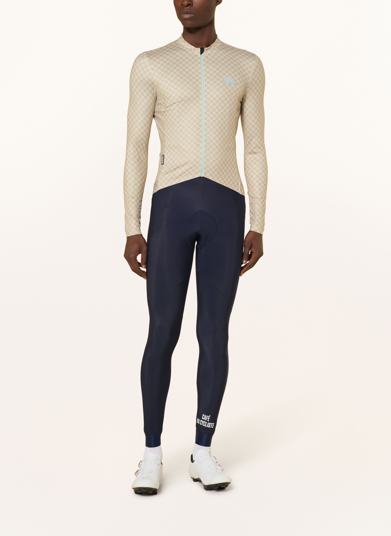 CAFÉ DU CYCLISTE Koszulka rowerowa CONSTANCE: JASNOŻÓŁTY / JASNOZIELONY