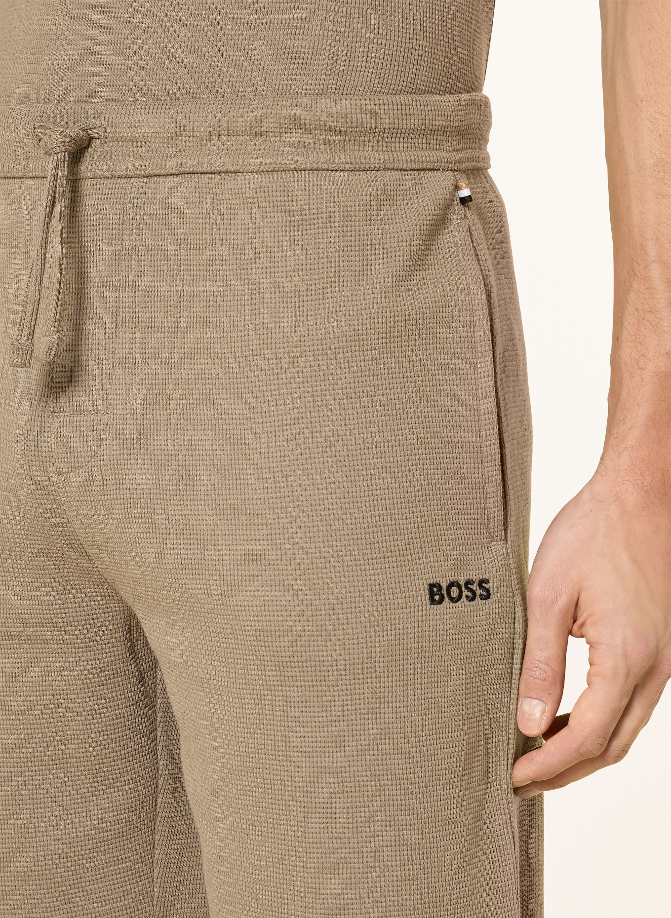 BOSS Schlafshorts: TAUPE