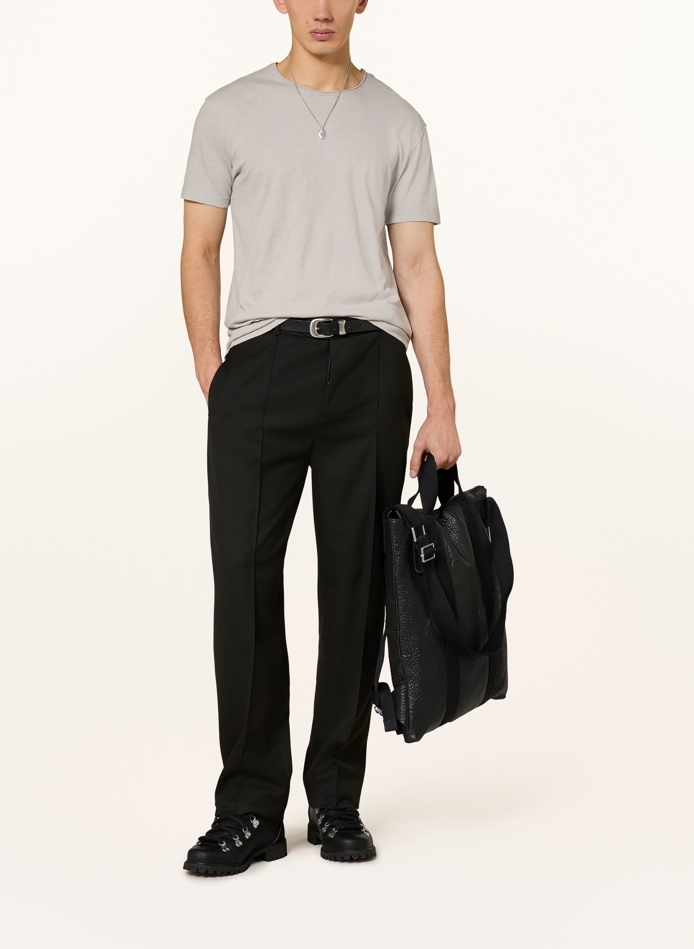 ALLSAINTS T-shirt FIGURE: GRIS CLAIR