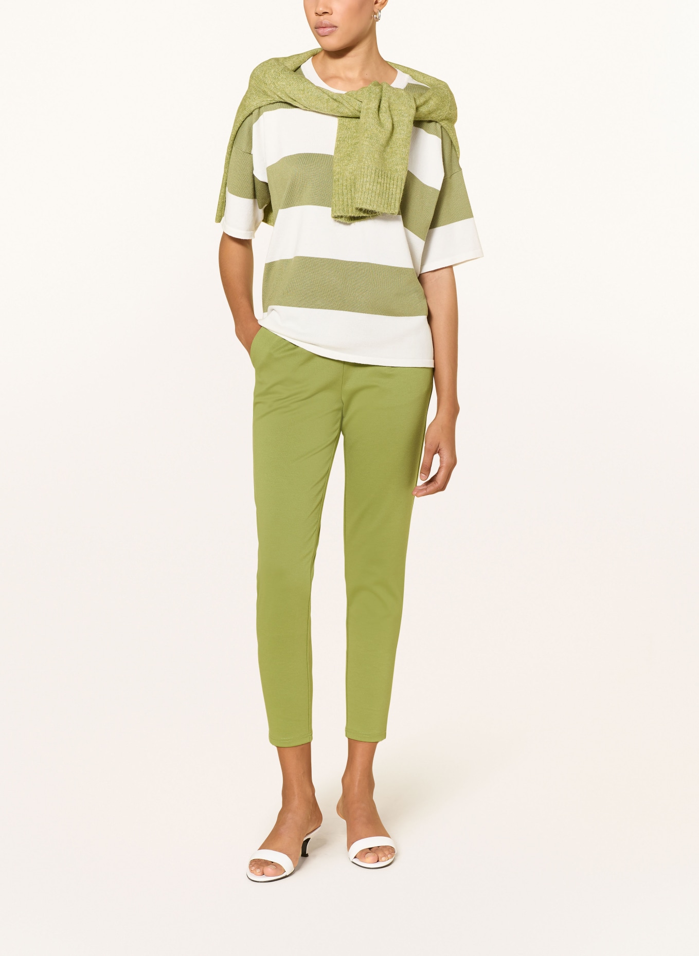 ICHI Hose im Jogging-Stil IHKATE: HELLGRÜN