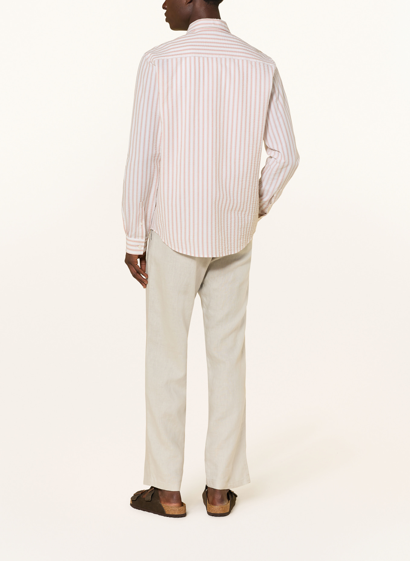 SAMSØE  SAMSØE SARYAN Regular Fit Shirt: WHITE / BEIGE / RED