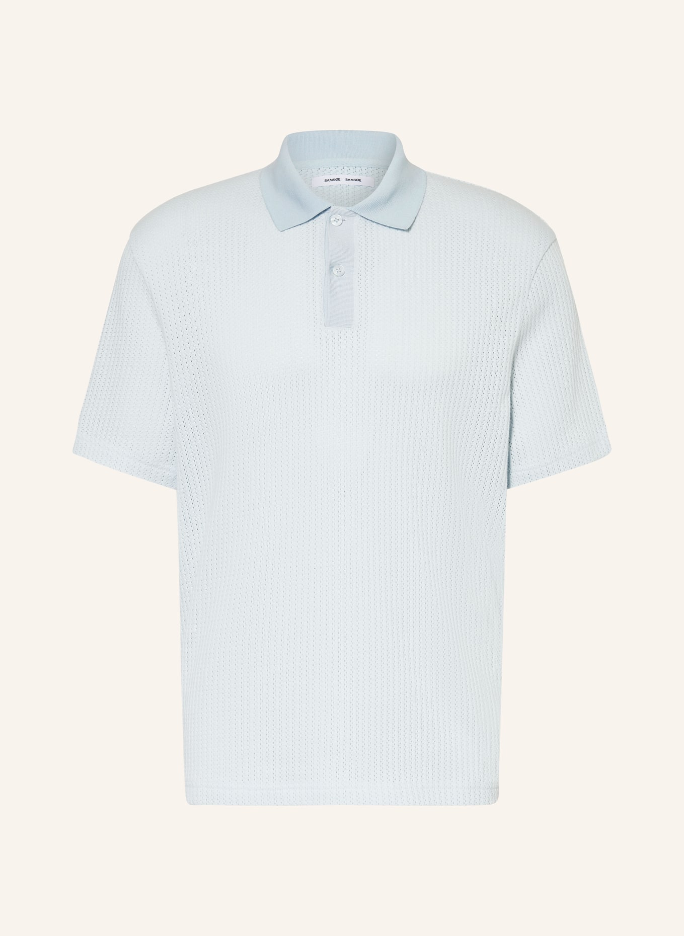 SAMSØE  SAMSØE Polo en maille SAJASE: BLEU CLAIR