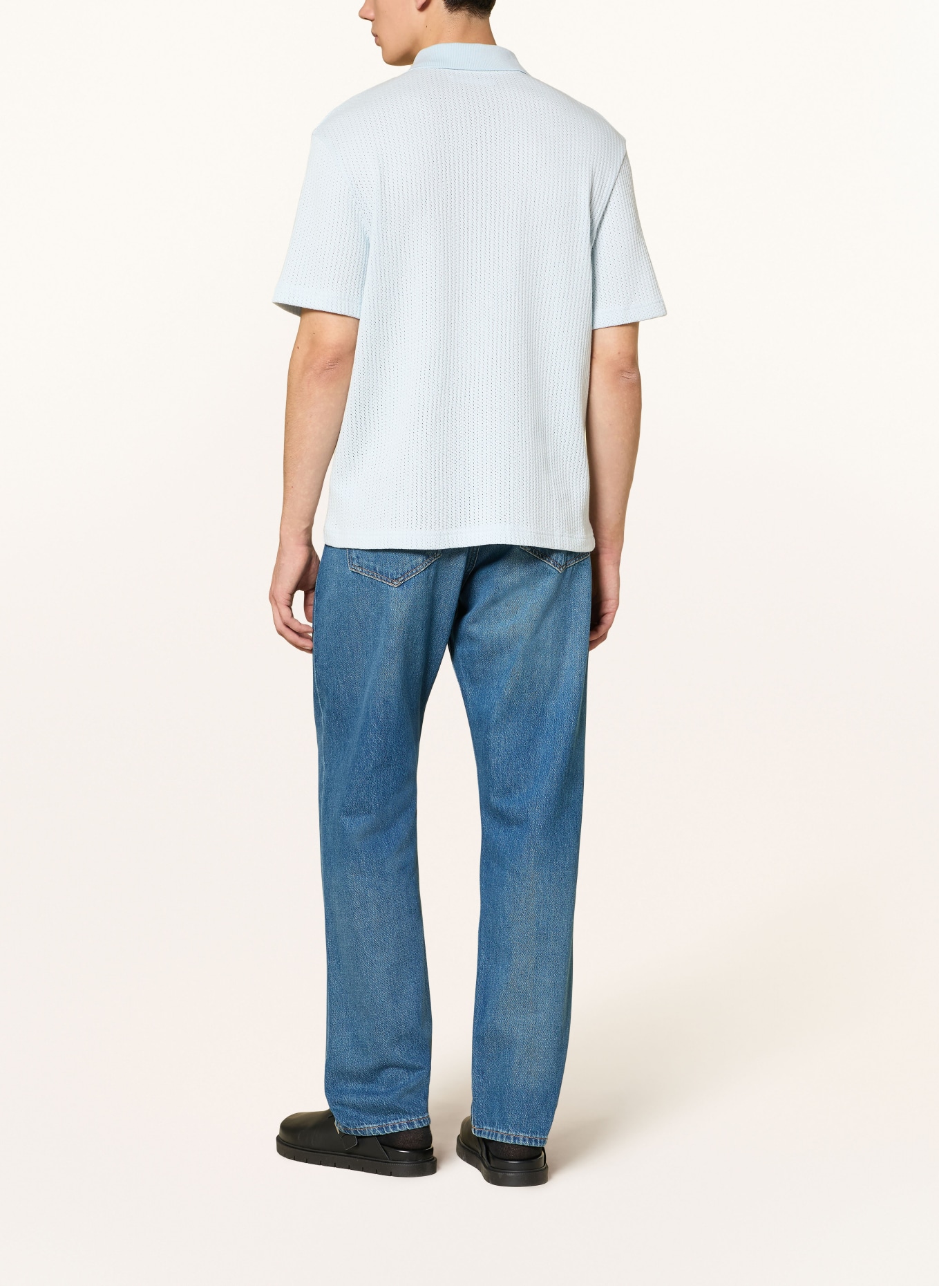 SAMSØE  SAMSØE Polo en maille SAJASE: BLEU CLAIR