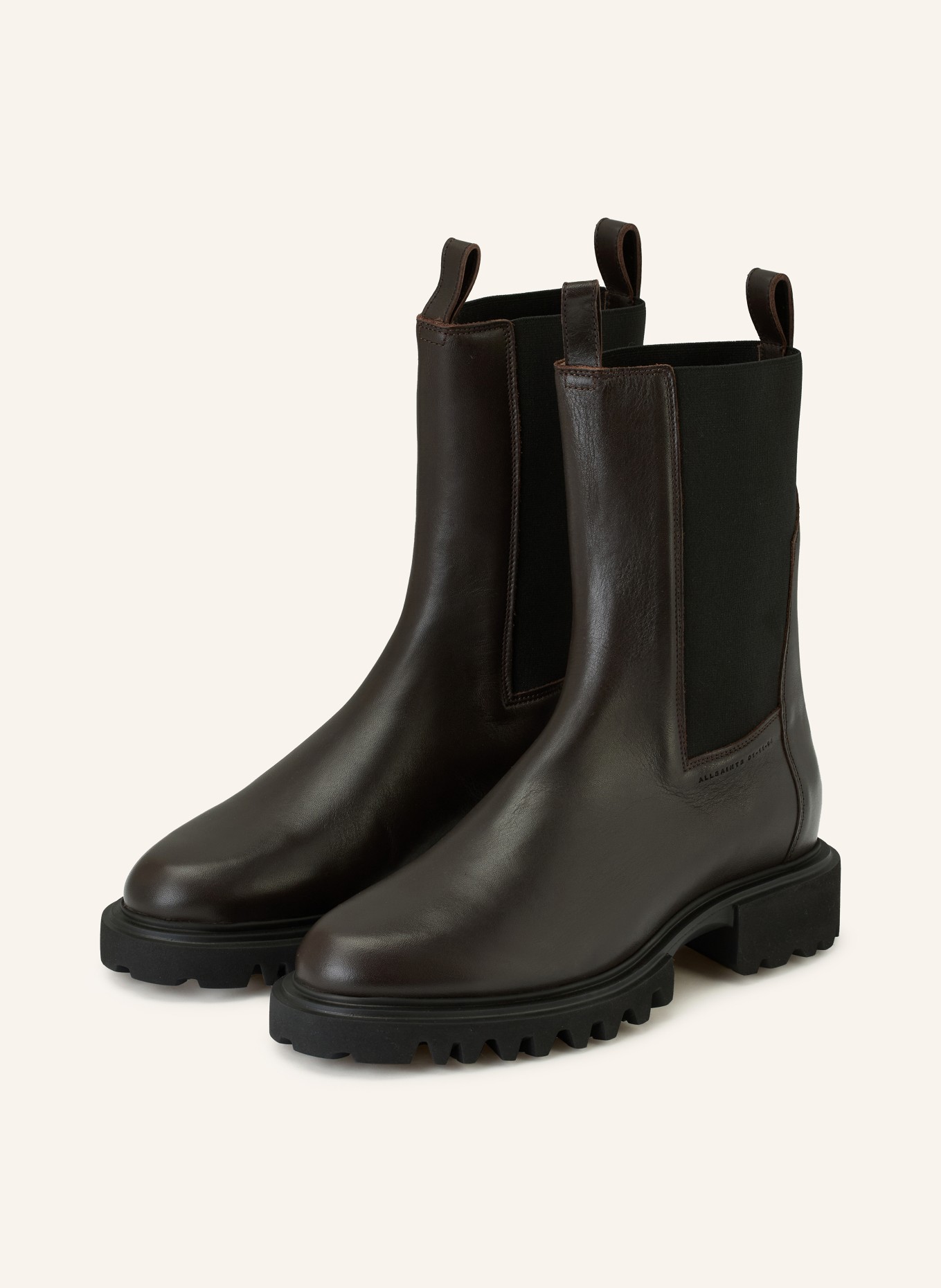 ALLSAINTS Chelsea-Boots HALLIE: DUNKELBRAUN / SCHWARZ