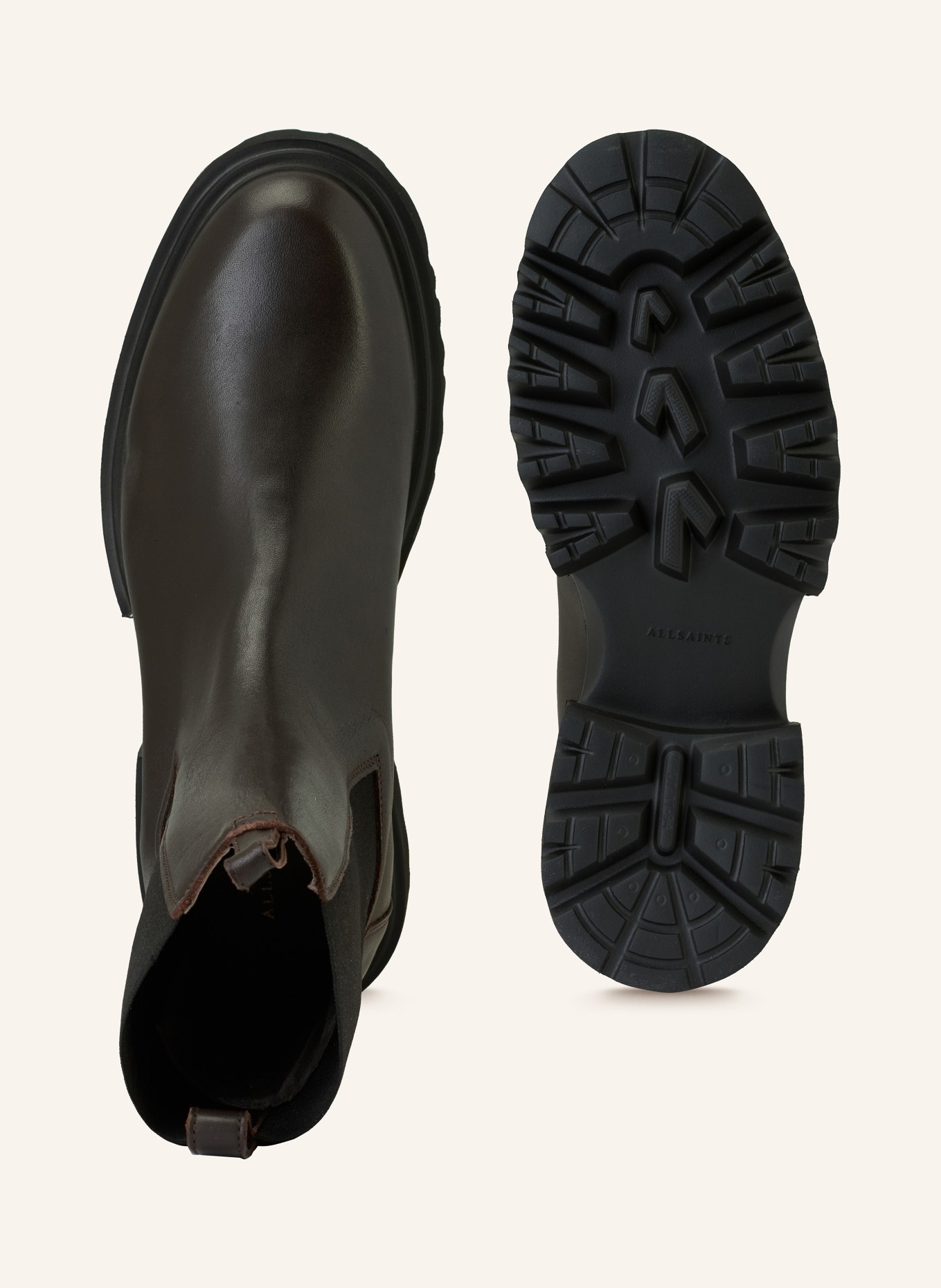 ALLSAINTS Chelsea-Boots HALLIE: DUNKELBRAUN / SCHWARZ
