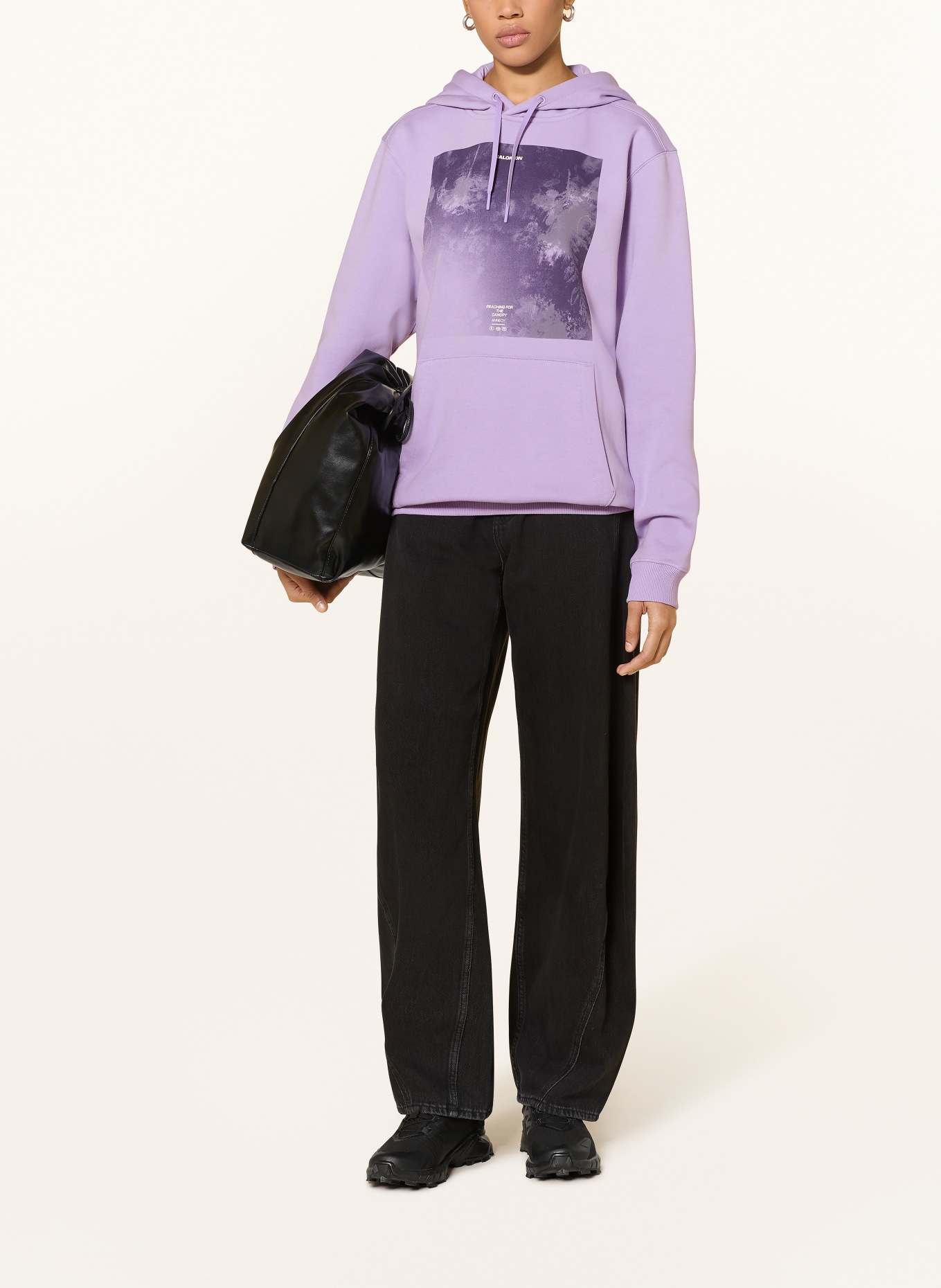 SALOMON Hoodie CANOPY: HELLLILA / DUNKELLILA