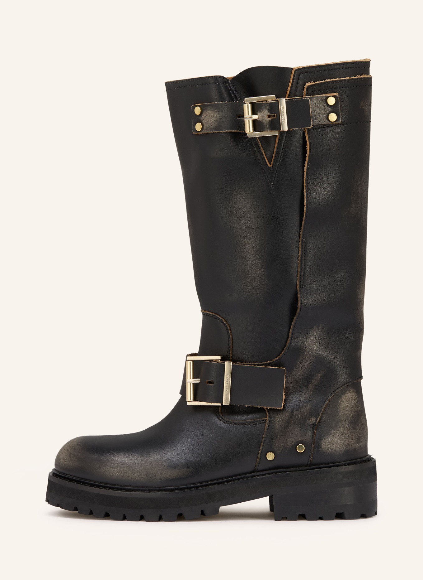 ALLSAINTS Bottes de motard TAY: MARRON FONCÉ