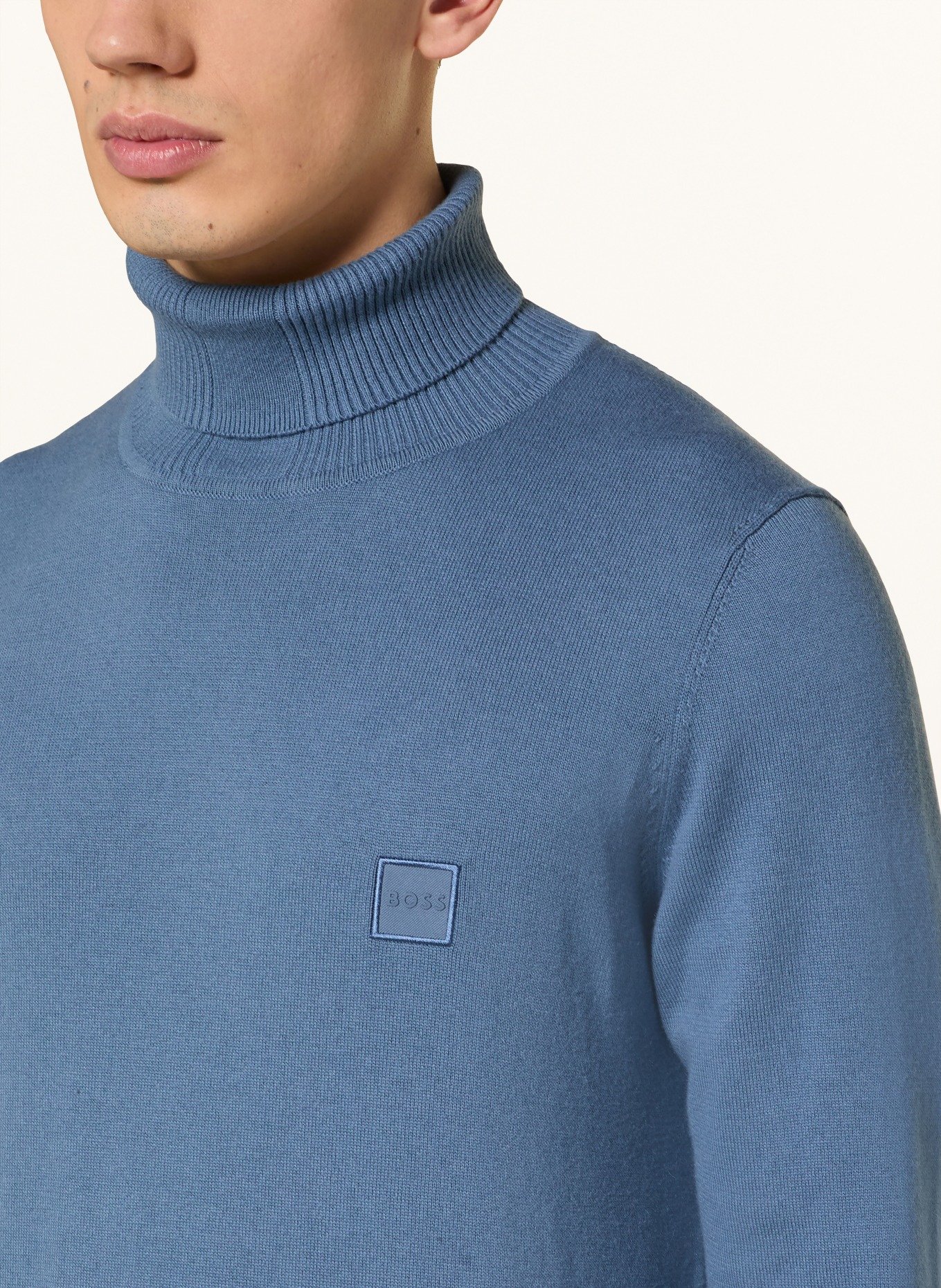 BOSS Rollkragenpullover AKIRO: BLAU