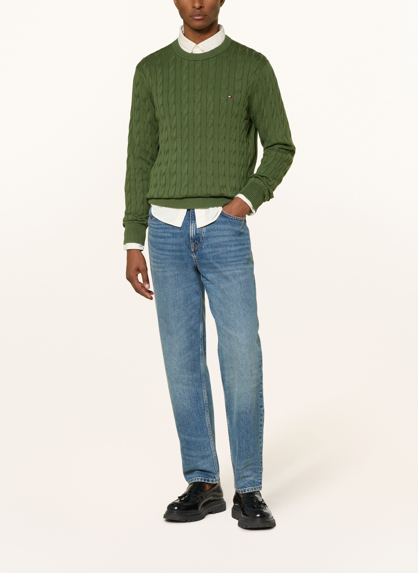 TOMMY HILFIGER Pullover: GRÜN