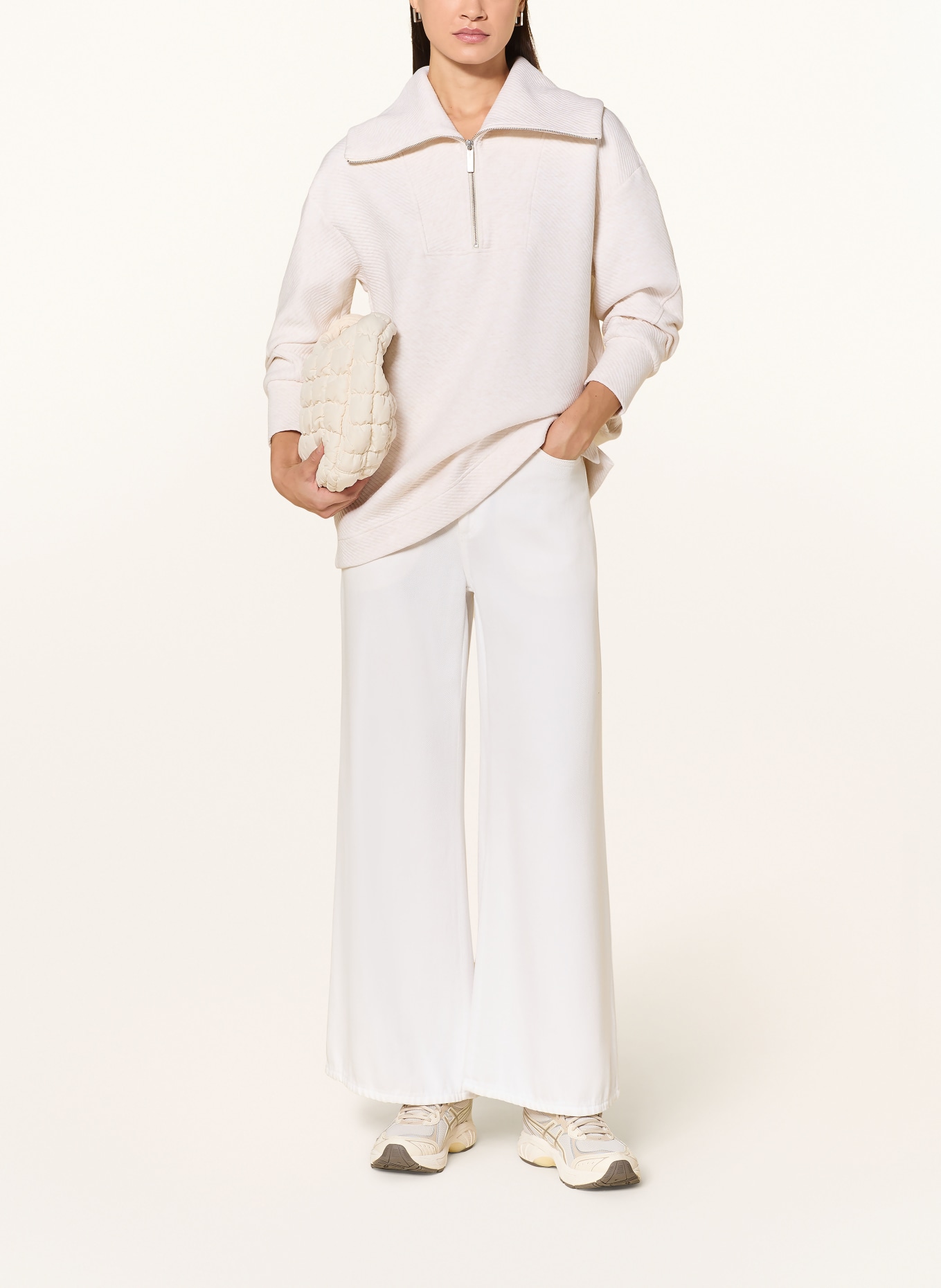 Sweaty Betty Sweat-Troyer: CREME / SILBER