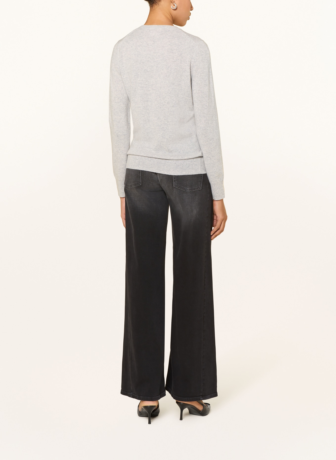 FROM FUTURE Cashmere-Pullover: HELLGRAU