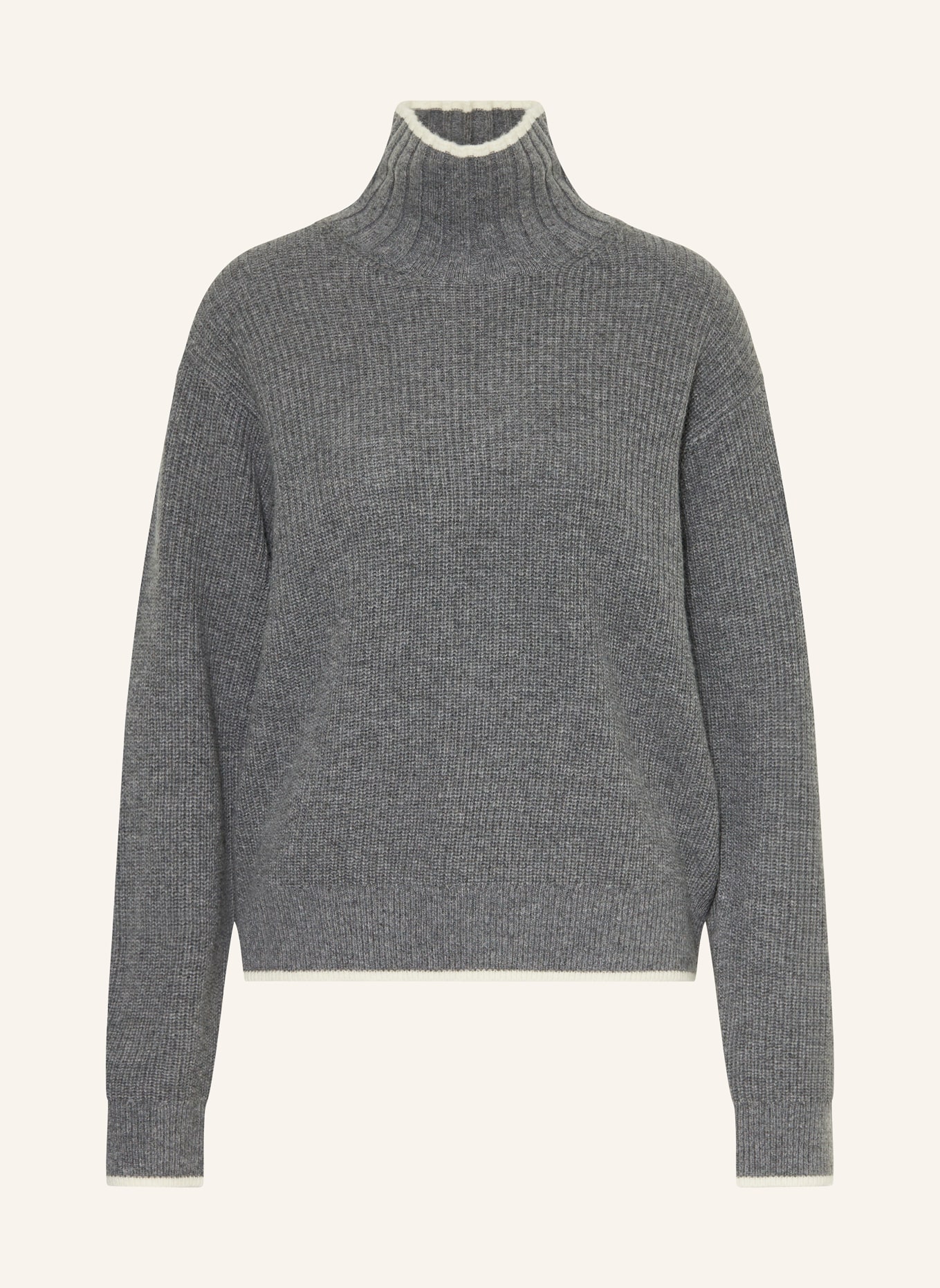 SANDRO Pullover: GRAU / ECRU