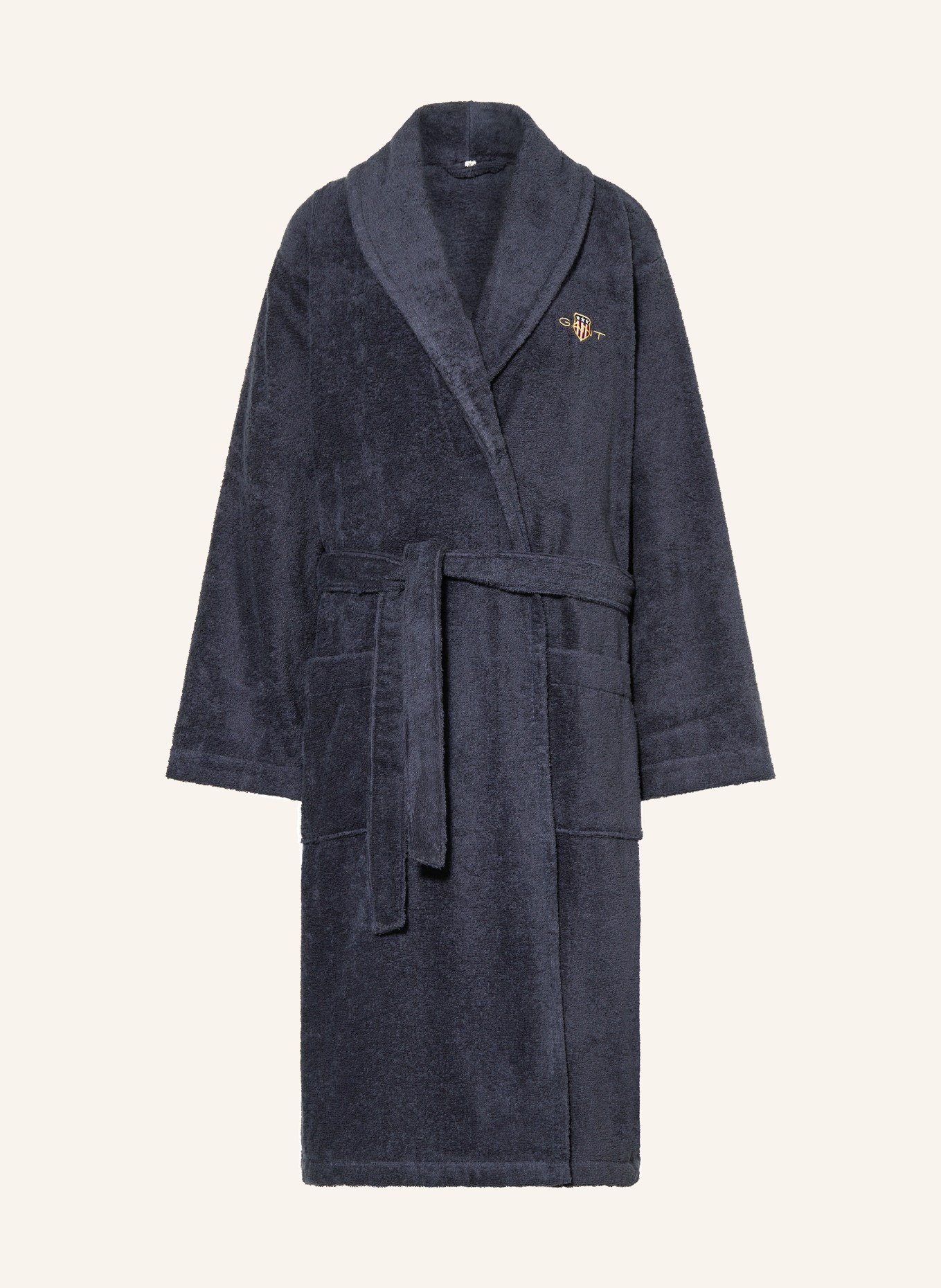 GANT HOME Unisex-Bademantel: DUNKELBLAU