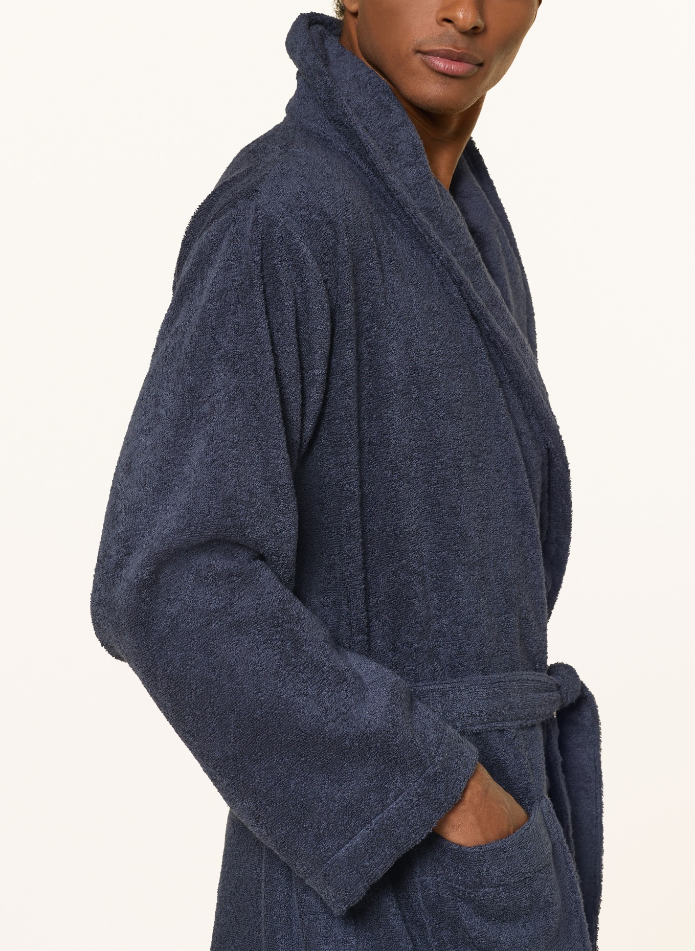 GANT HOME Unisex-Bademantel: DUNKELBLAU