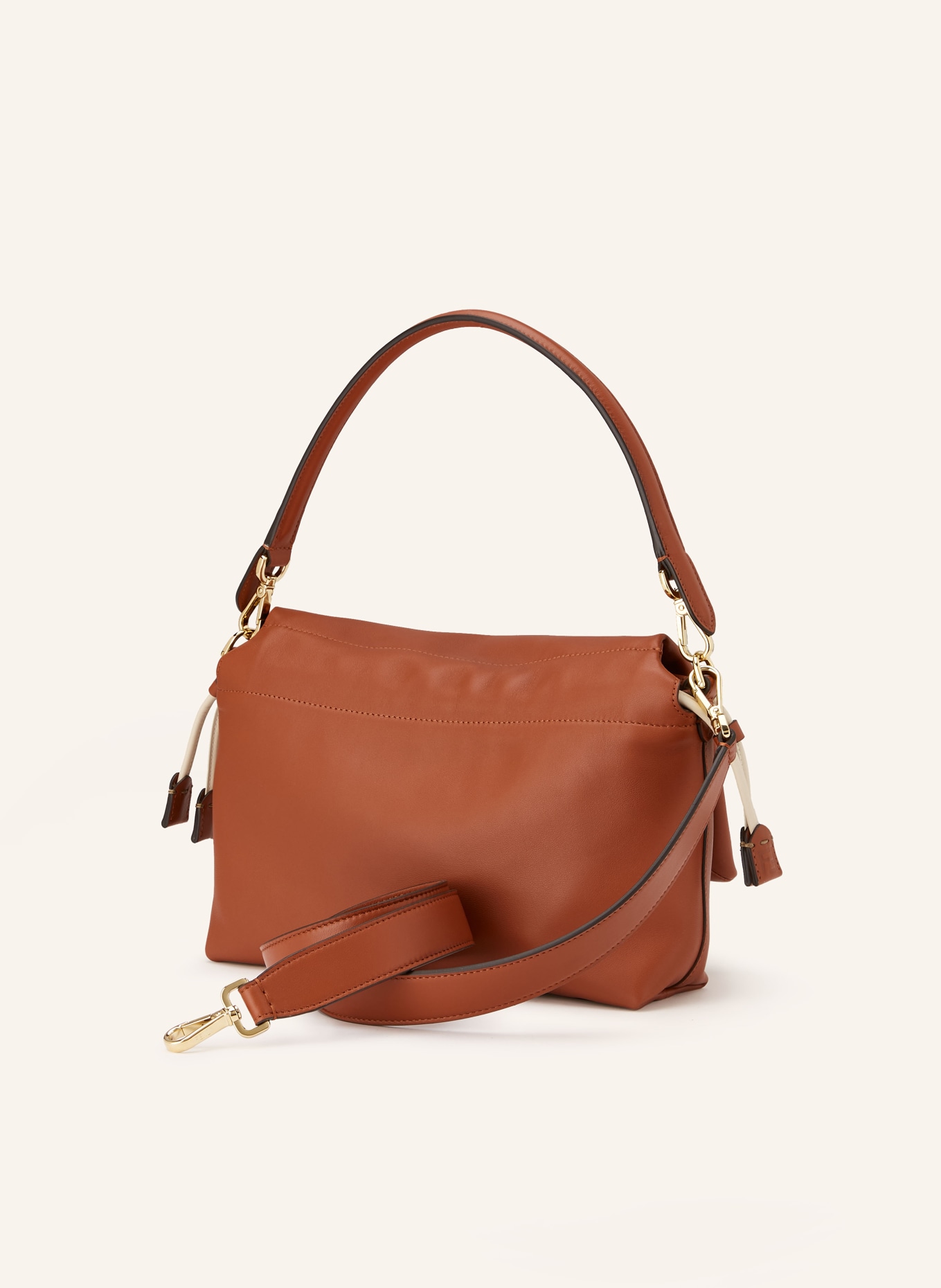 FENDI Torba na ramię MAMMA BAGUETTE MEDIUM: KONIAKOWY / ZŁOTY